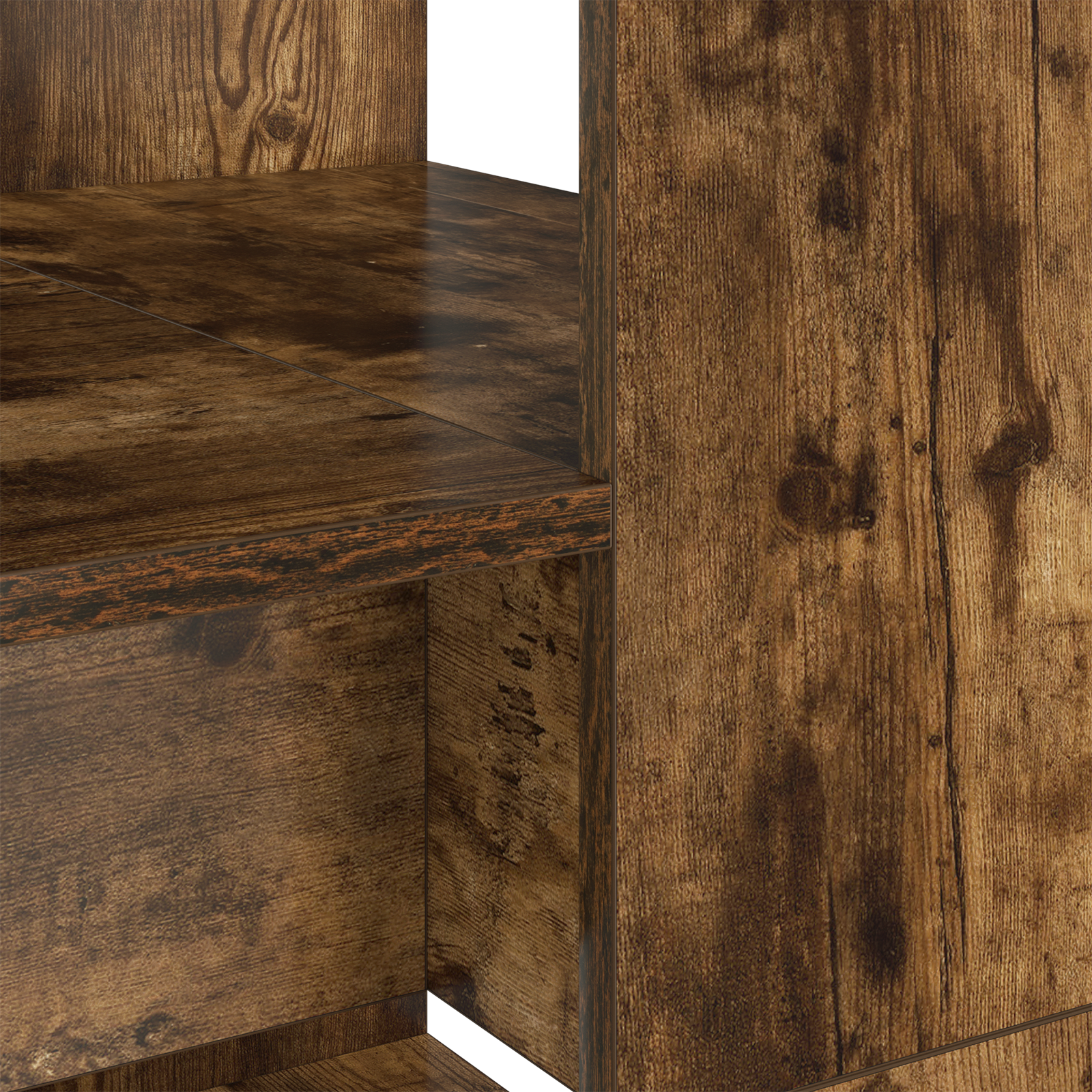Desk with Storage Smoked Oak 113x54x120 cm Engineered Wood - Image 7