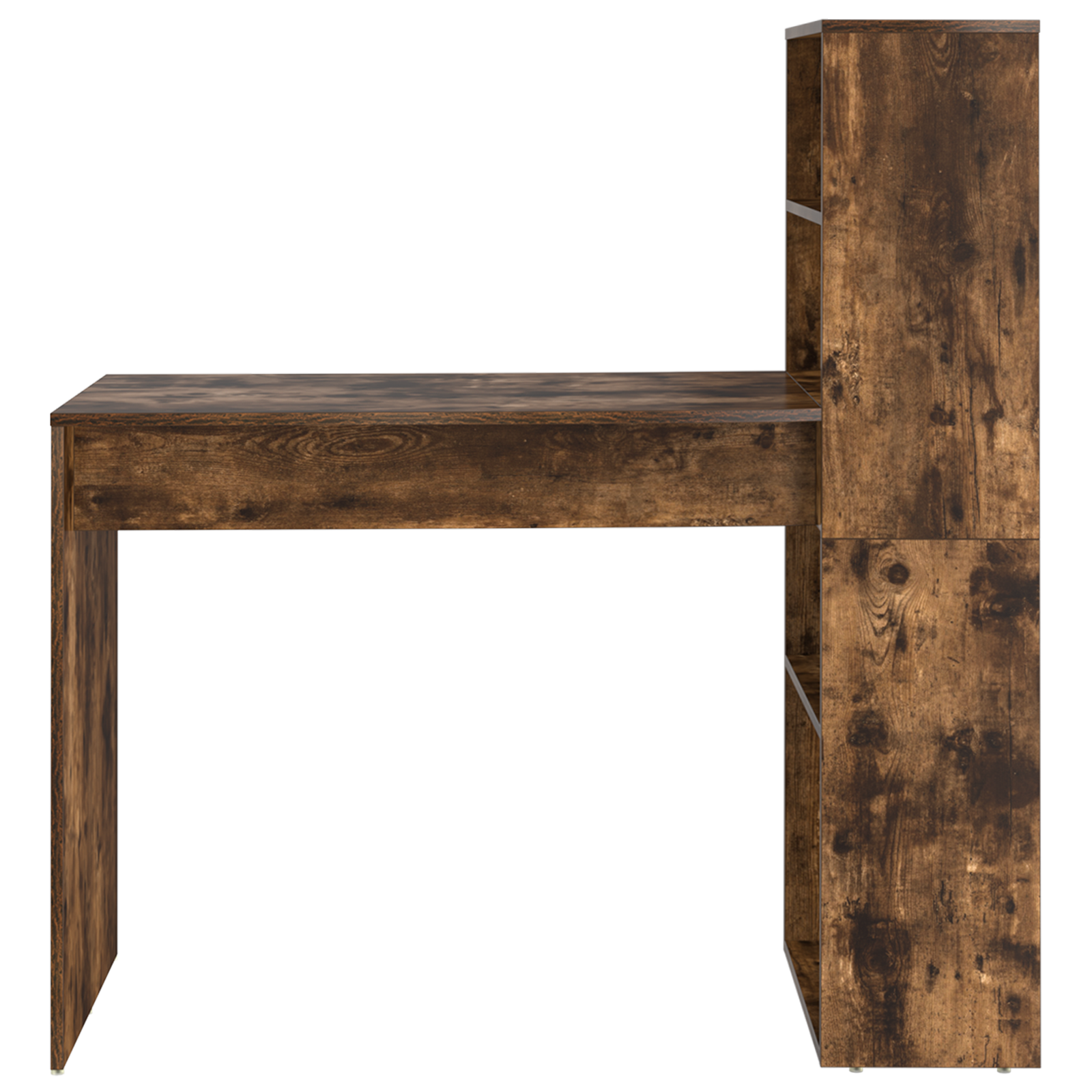 Desk with Storage Smoked Oak 113x54x120 cm Engineered Wood - Image 4