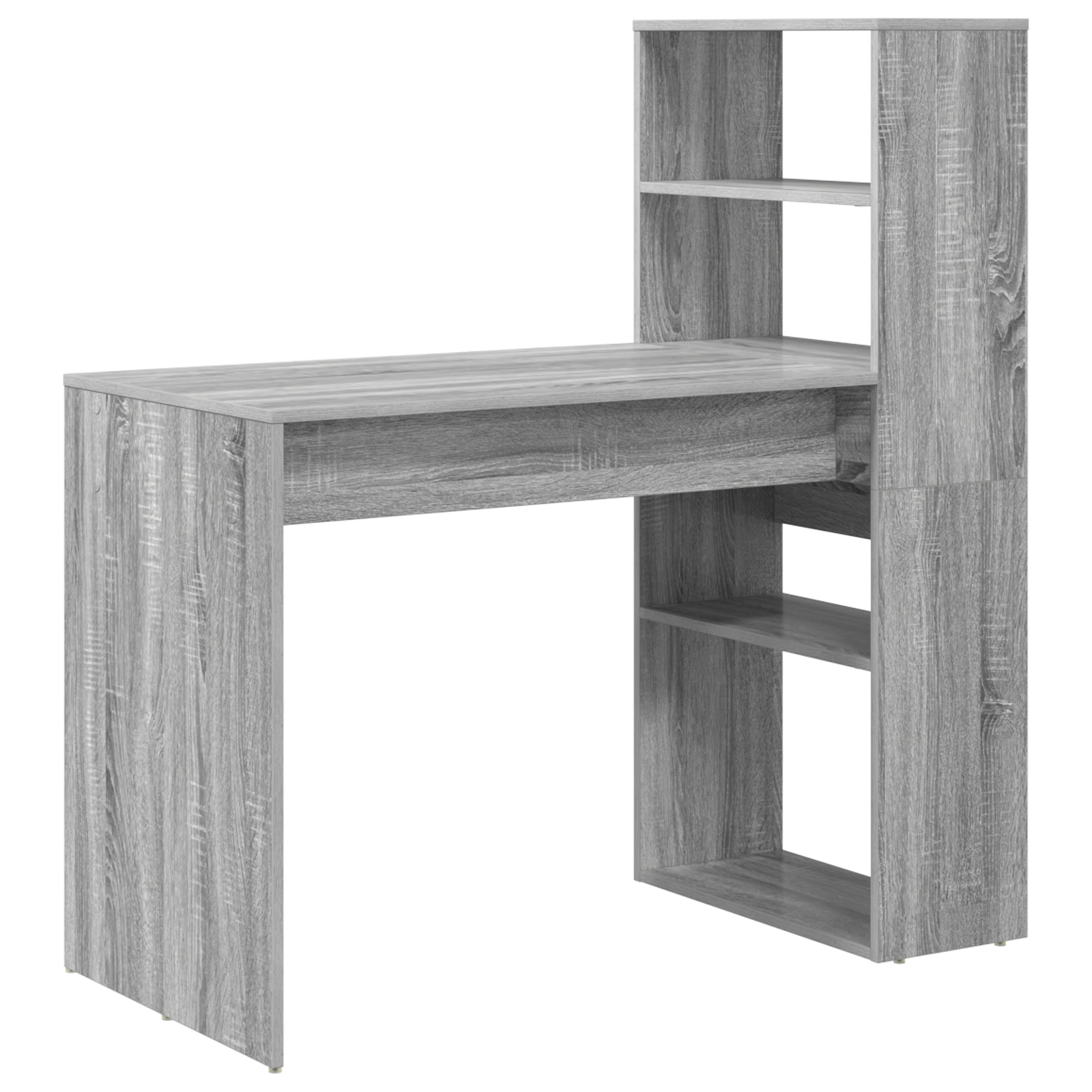 Desk with Storage Grey Sonoma 113x54x120 cm Engineered Wood - Image 2