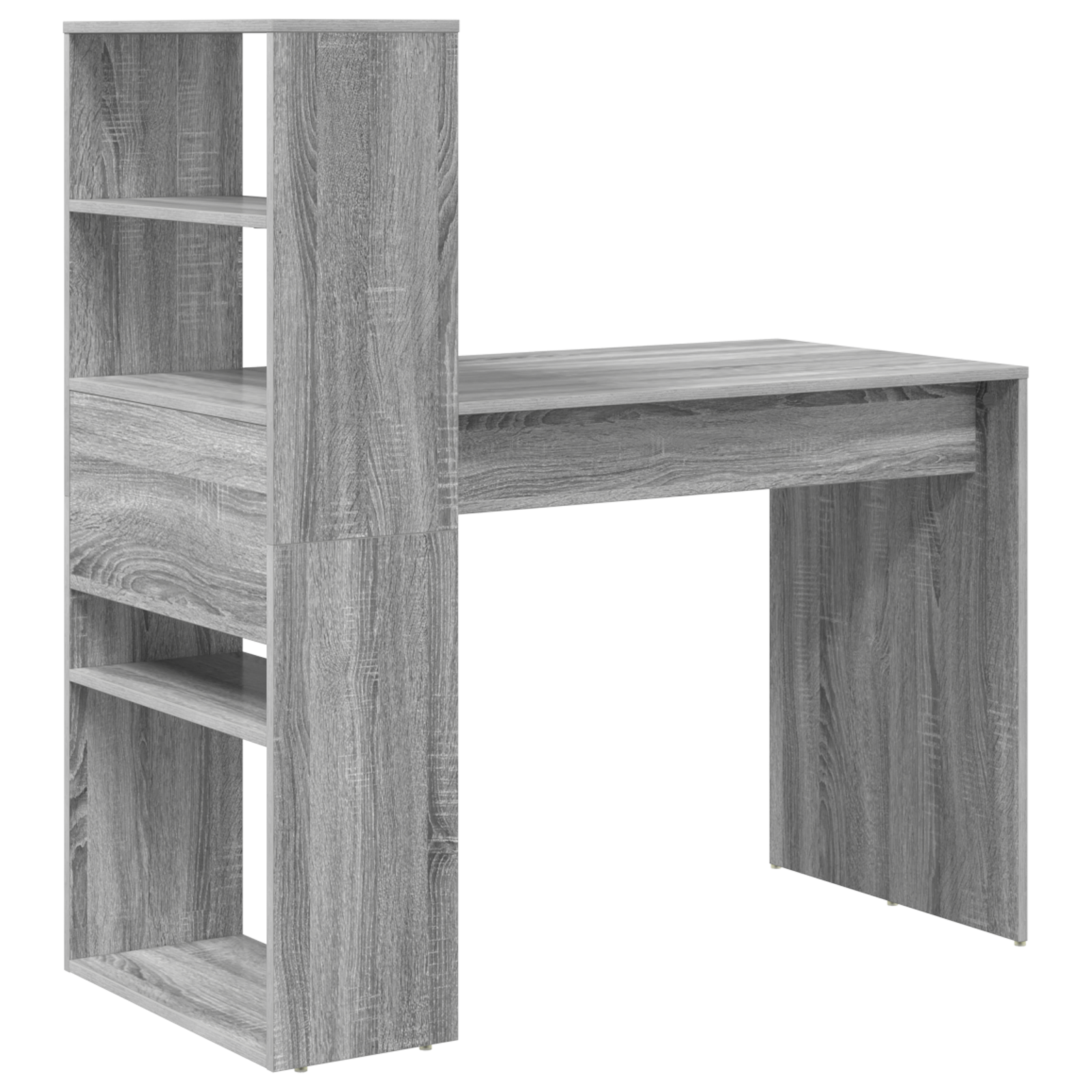 Desk with Storage Grey Sonoma 113x54x120 cm Engineered Wood - Image 6