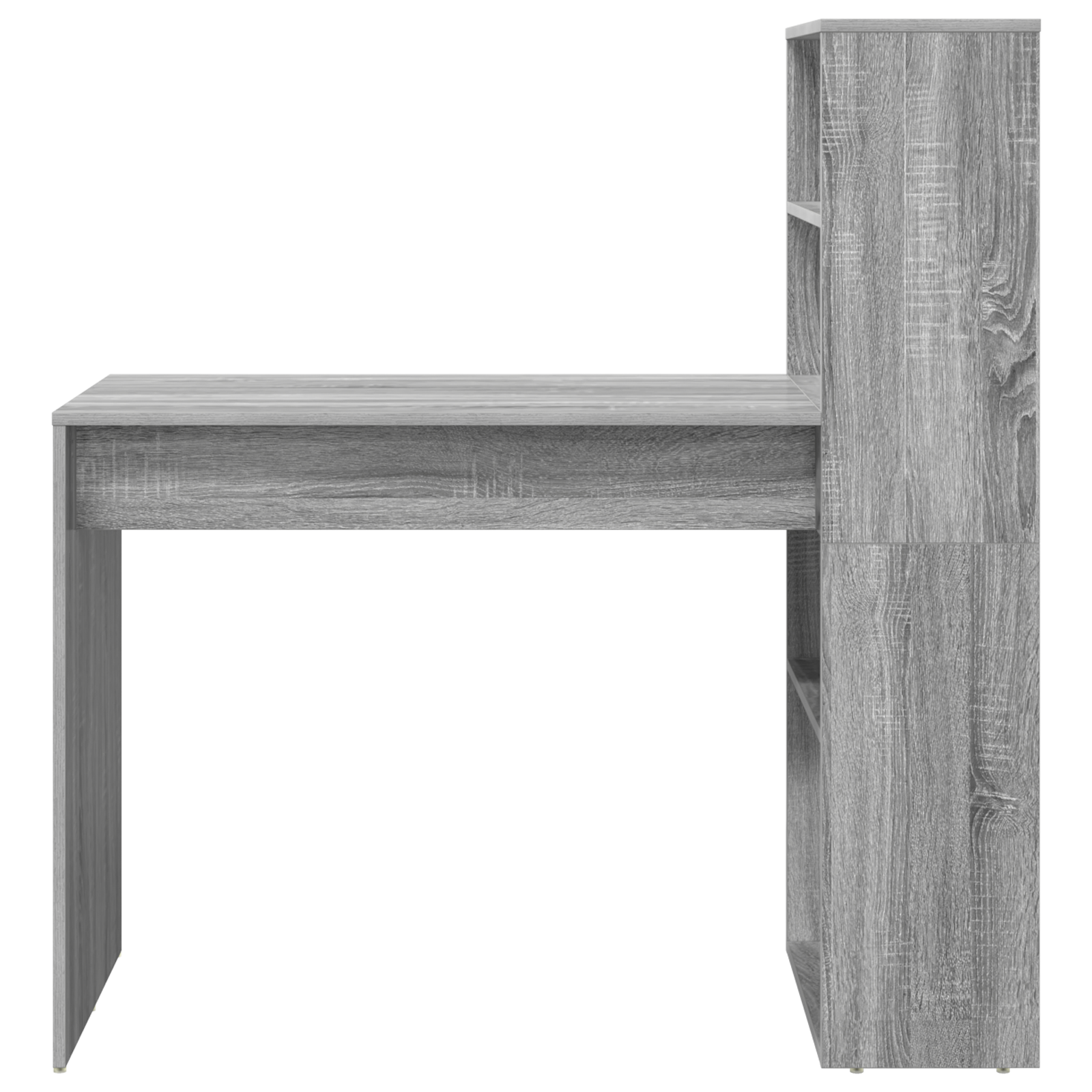 Desk with Storage Grey Sonoma 113x54x120 cm Engineered Wood - Image 4