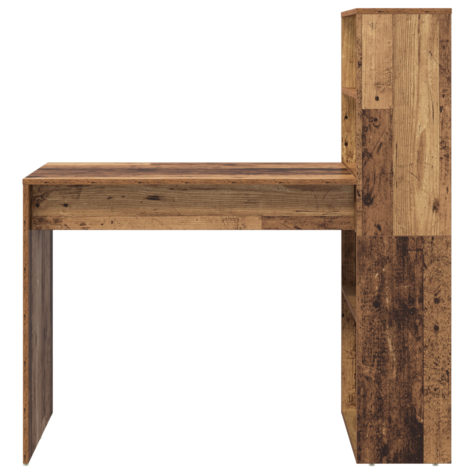 Desk with Storage Old Wood 113x54x120 cm Engineered Wood - Image 4
