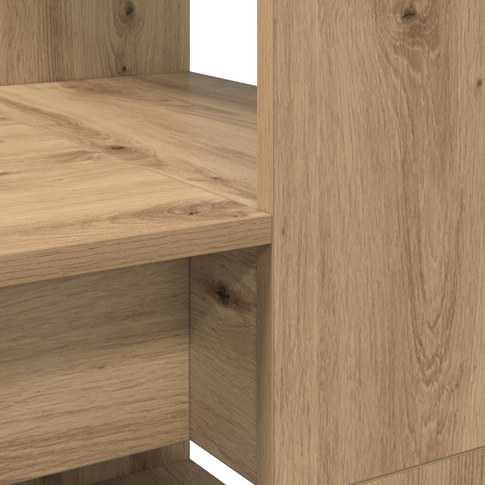Desk with Storage Artisan Oak 113x54x120 cm Engineered Wood - Image 7