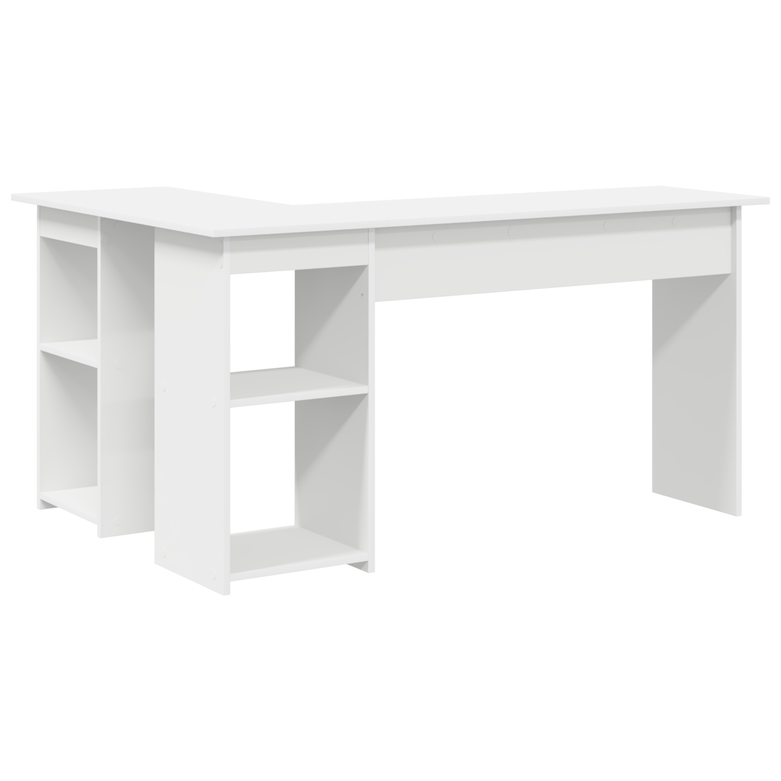 White Computer Desk White Engineered wood Medium Computer Desk - Image 6