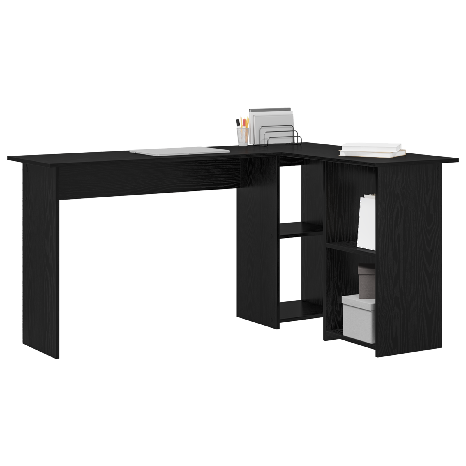 Black Oak Desk Black oak Engineered wood Medium Black Oak Desk - Image 3