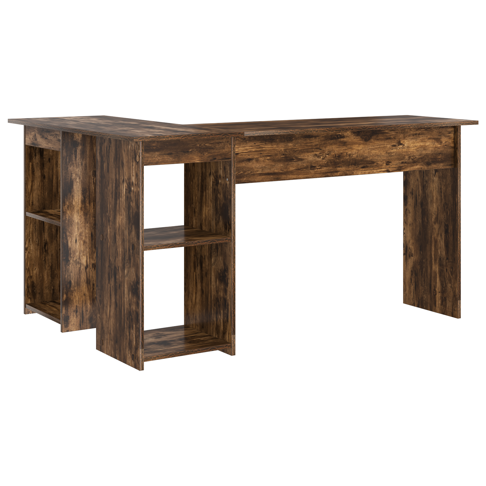 Smoked Oak Computer Desk Smoked oak Engineered wood Large - Image 6