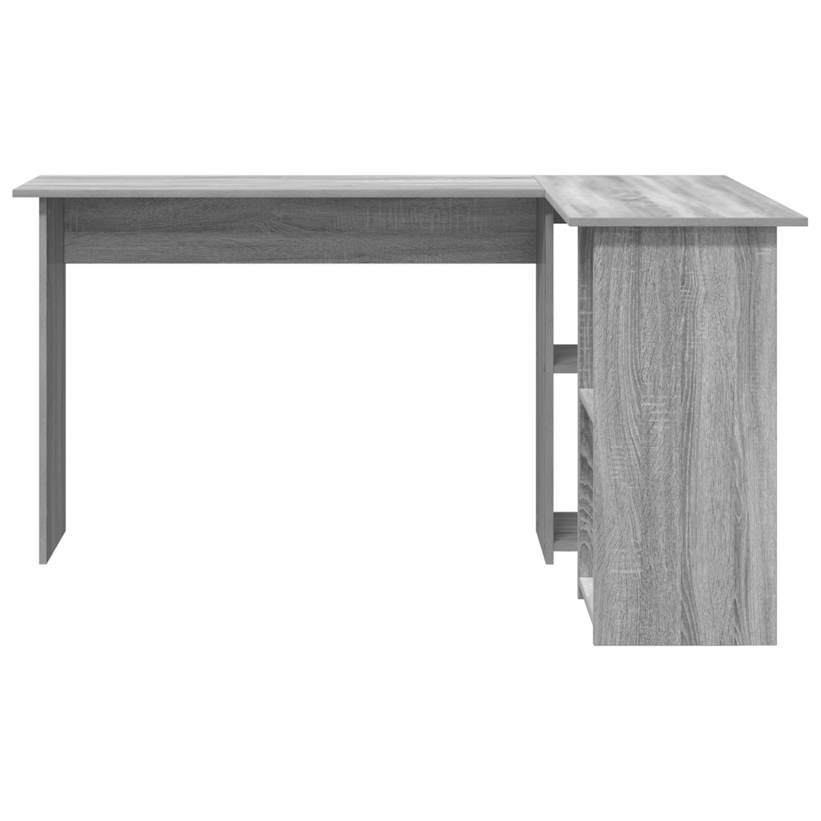 Grey Computer Desk Grey Sonoma MDF Medium Storage Desk - Image 4