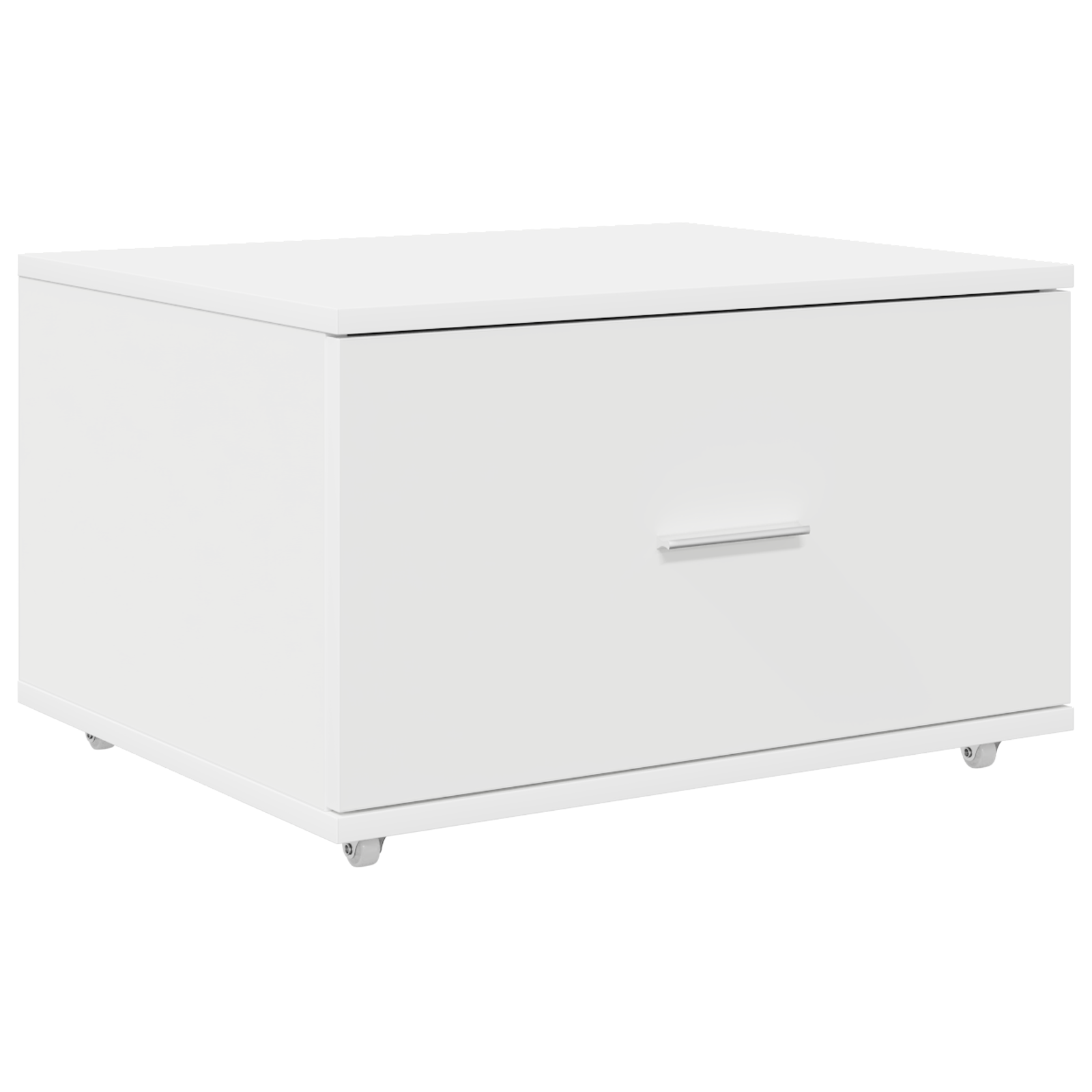 Drawer Cabinet with Wheels White 55x45x33.5 cm Engineered Wood - Image 2