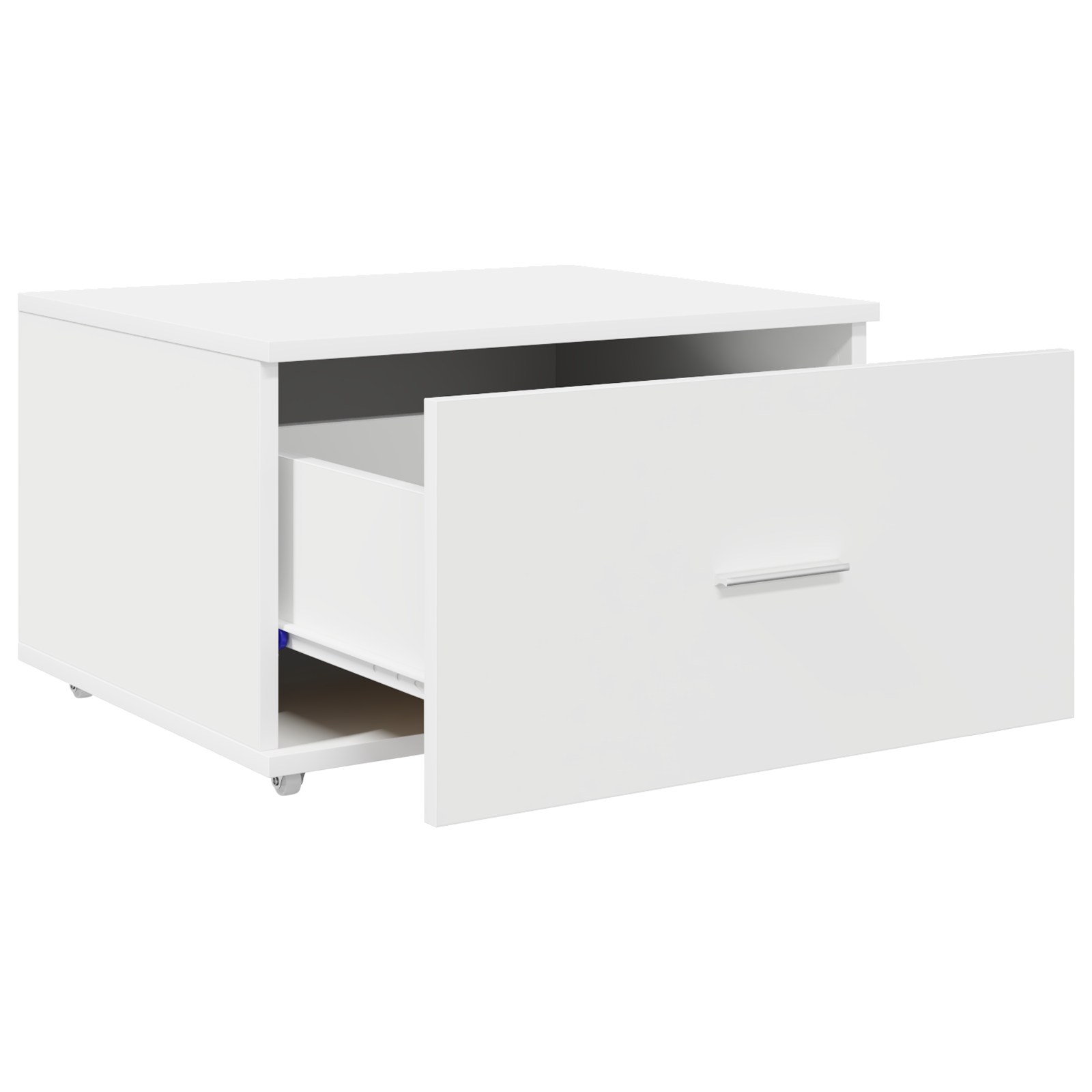 Drawer Cabinet with Wheels White 55x45x33.5 cm Engineered Wood - Image 4
