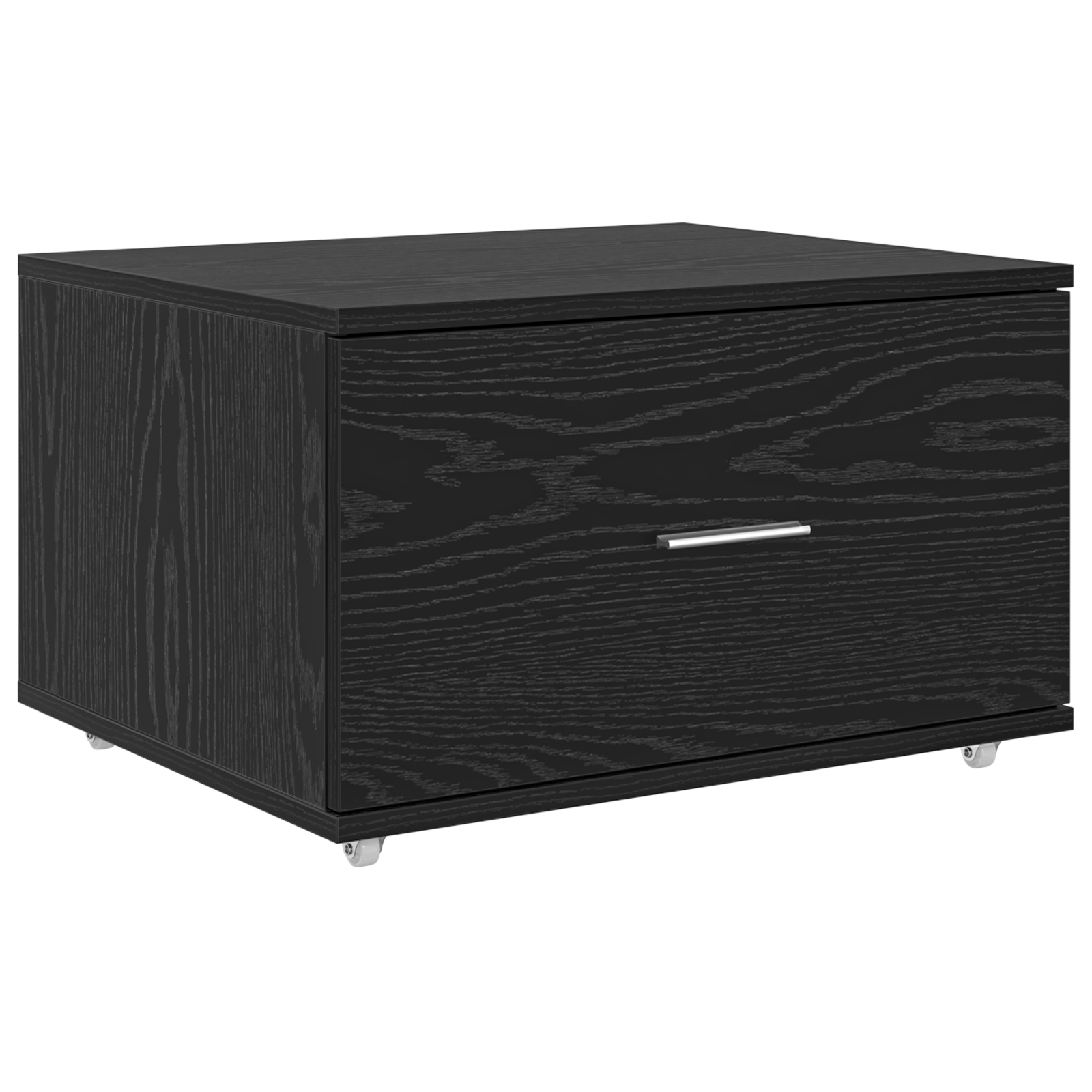 Drawer Cabinet Black oak Engineered wood Compact Drawer Cabinet - Image 2