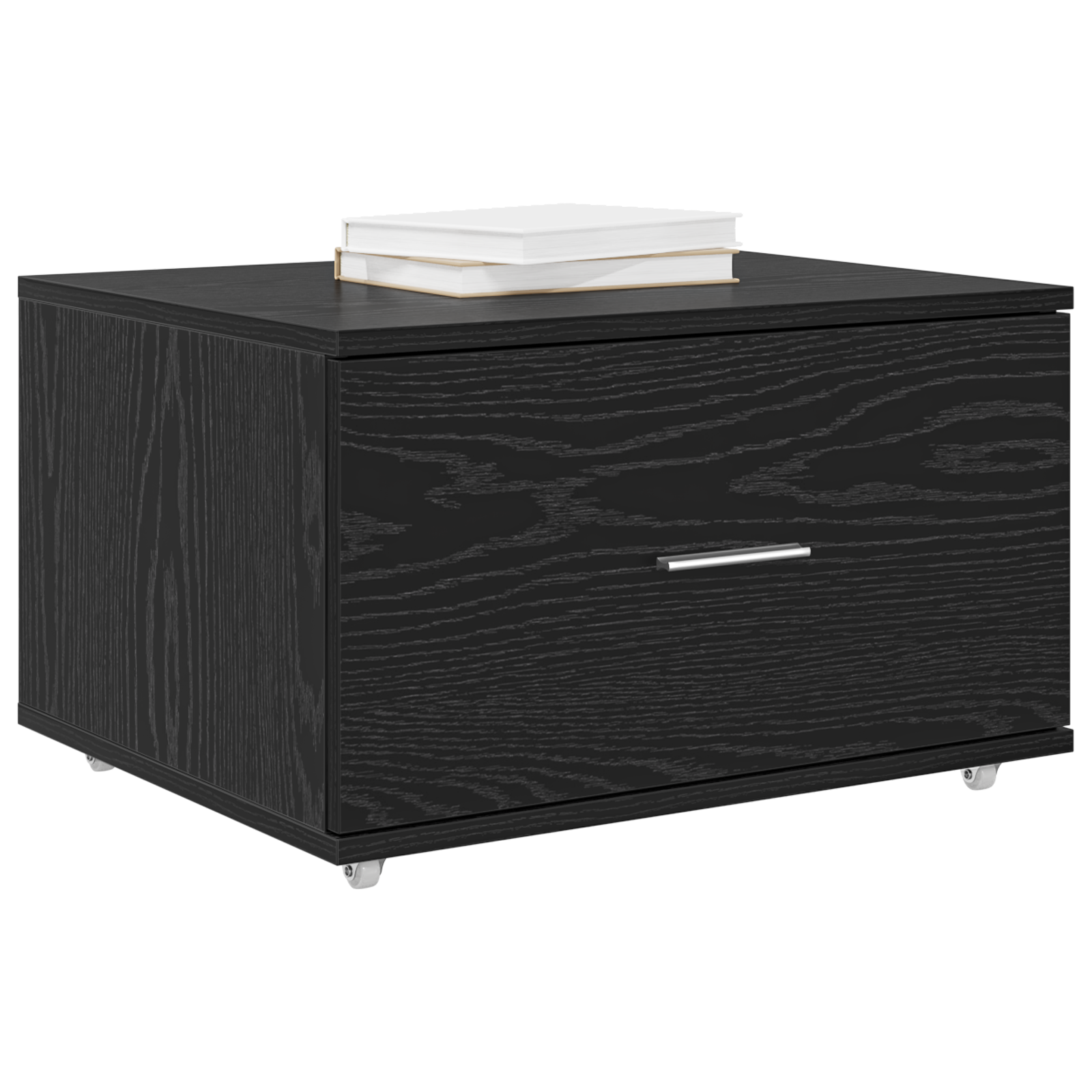 Drawer Cabinet Black oak Engineered wood Compact Drawer Cabinet - Image 3