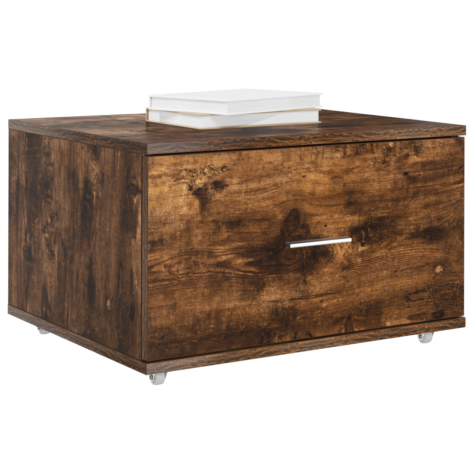 Drawer Cabinet Smoked Oak MDF with Veneer Drawer Cabinet - Image 3