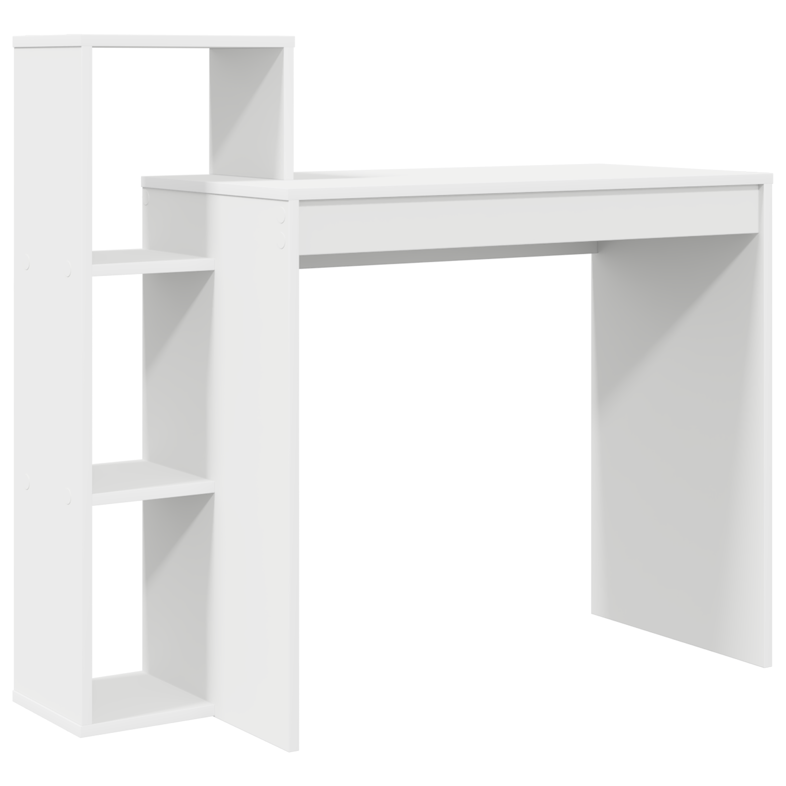 Computer Desk White Engineered wood Compact Storage - Image 2