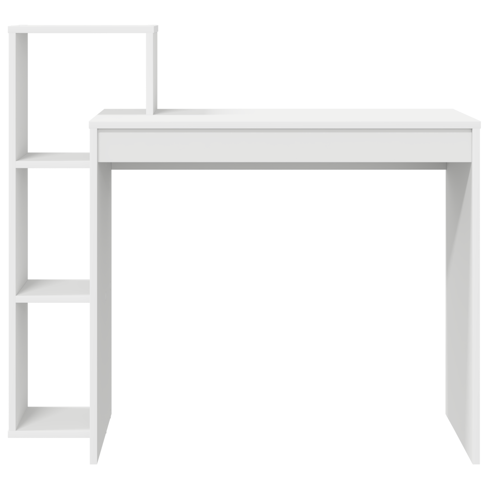 Computer Desk White Engineered wood Compact Storage - Image 4