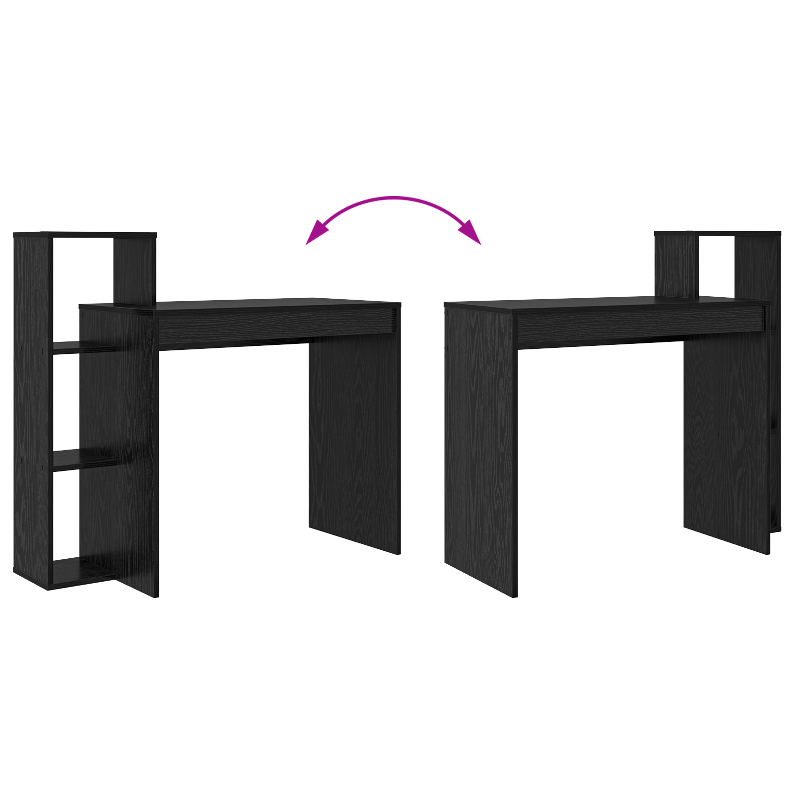 Computer Desk Black oak Engineered wood, Black oak veneer Compact - Image 8