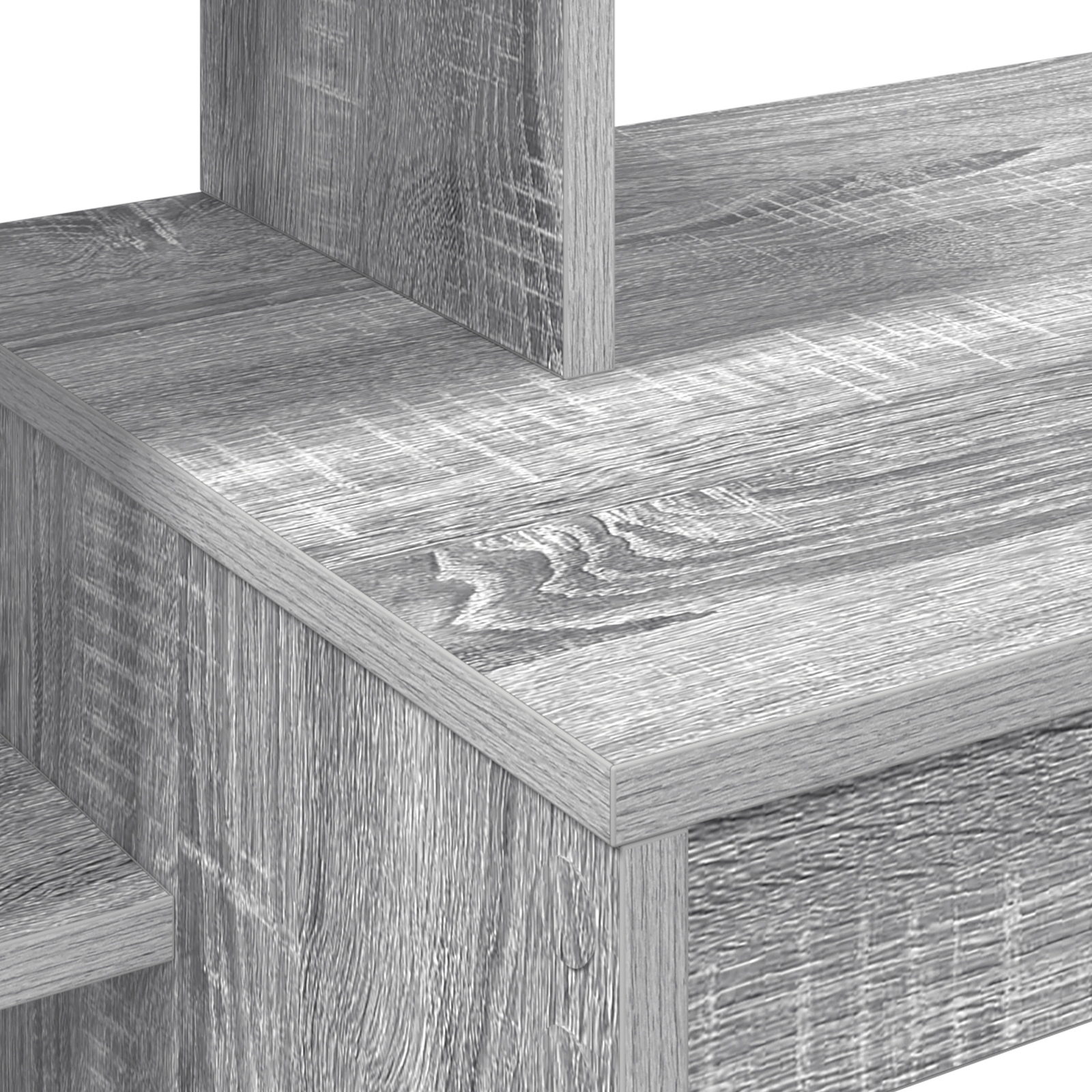 Computer Desk Grey sonoma Particle board Medium Shelving - Image 7