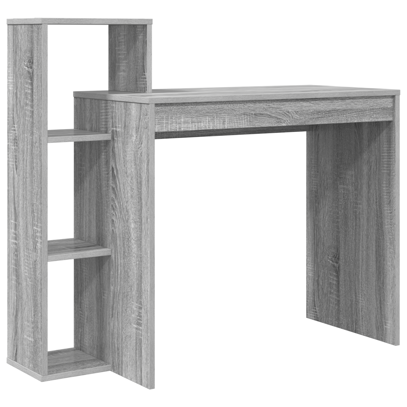 Computer Desk Grey sonoma Particle board Medium Shelving - Image 2