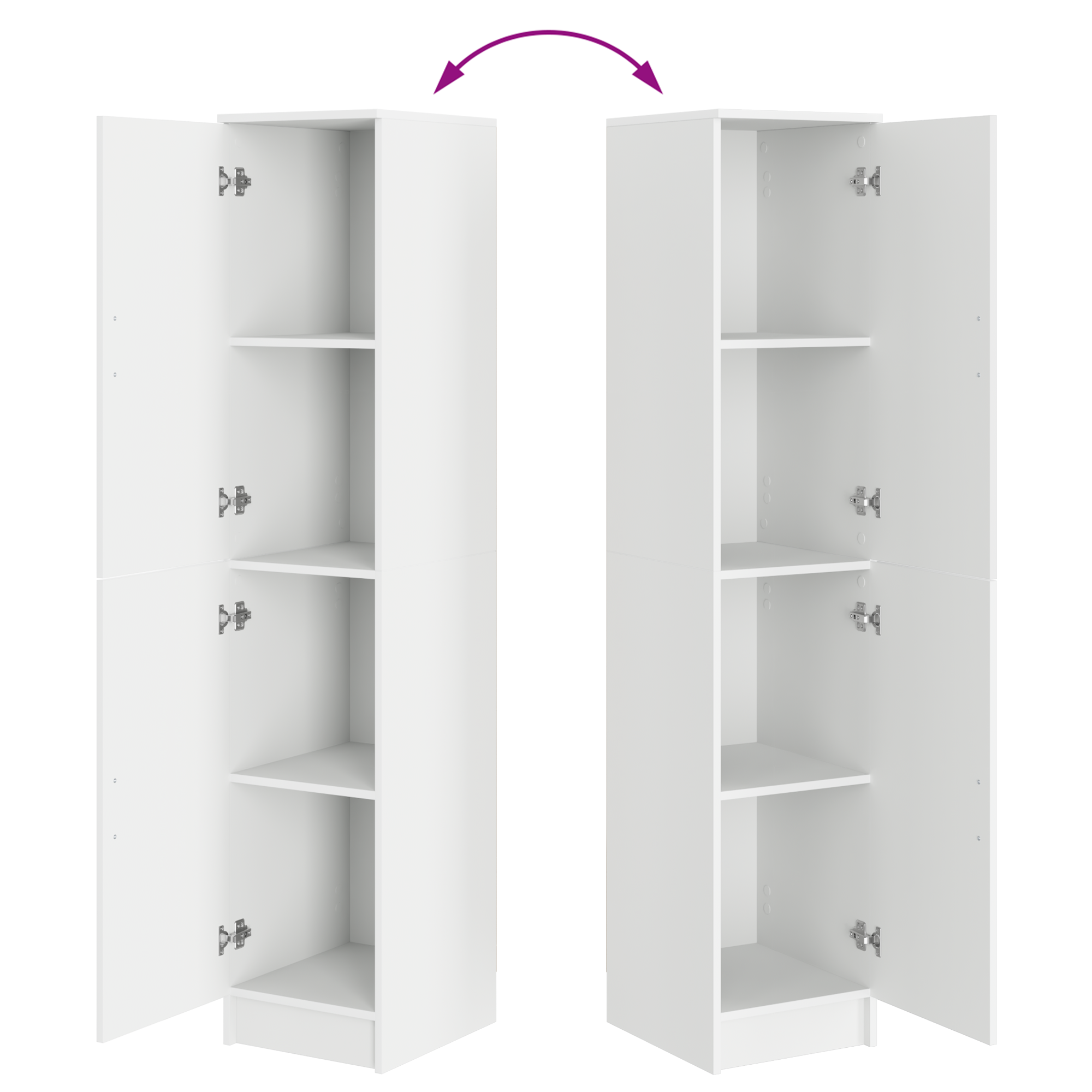 Buffet Cabinet White Engineered wood Moderate Buffet Cabinet - Image 10