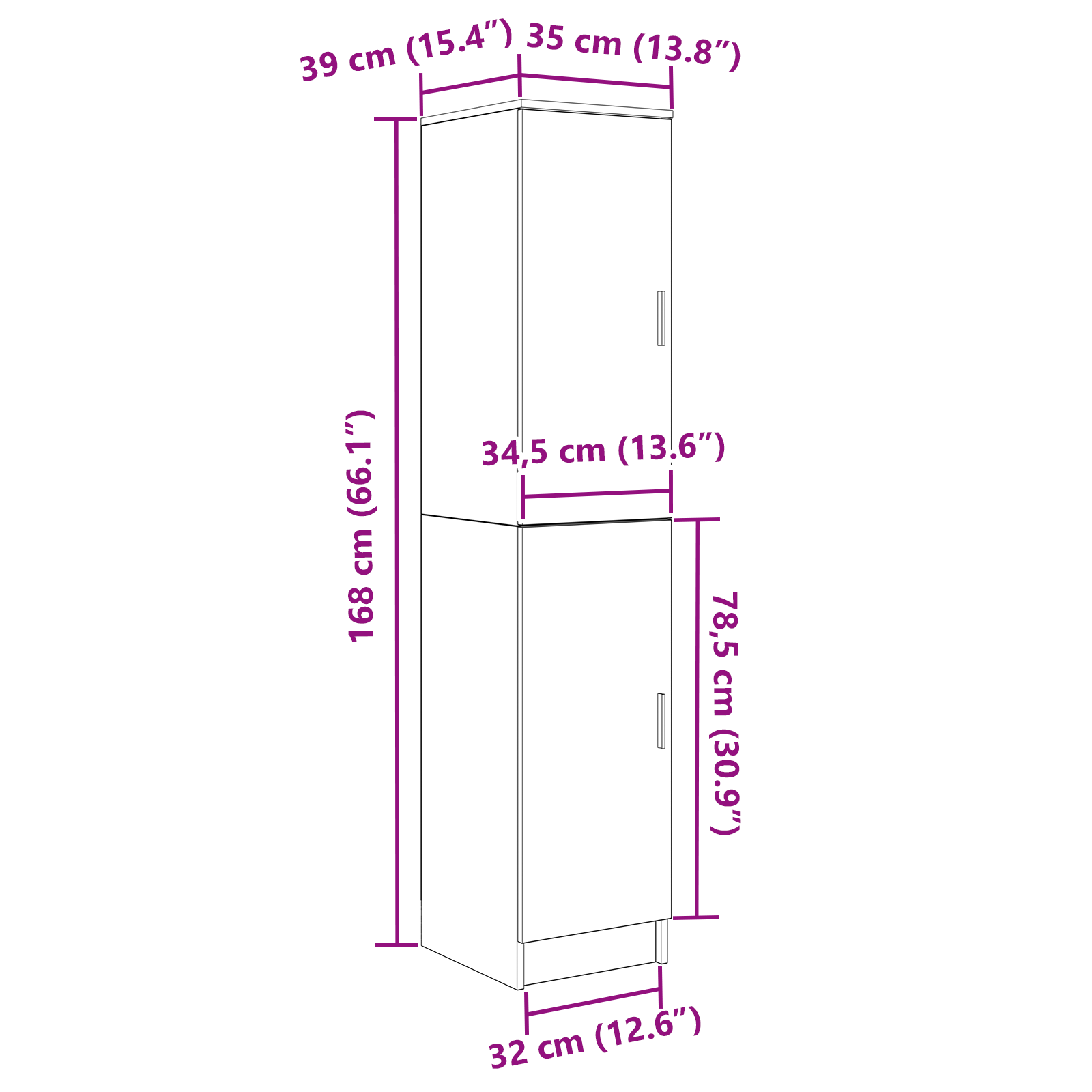 Buffet Cabinet White Engineered wood Moderate Buffet Cabinet - Image 11