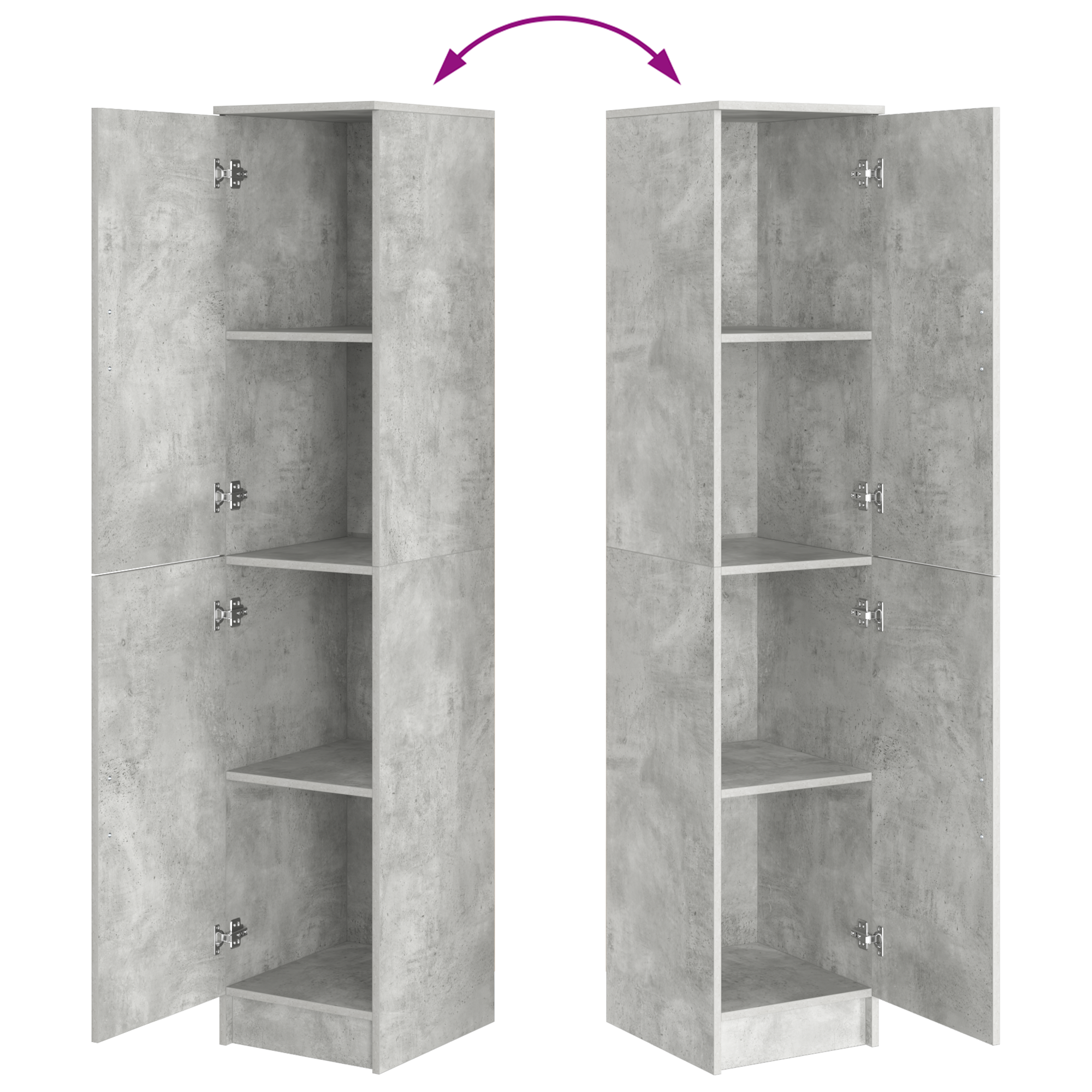 Buffet Cabinet Concrete grey MDF with concrete effect laminate - Image 10