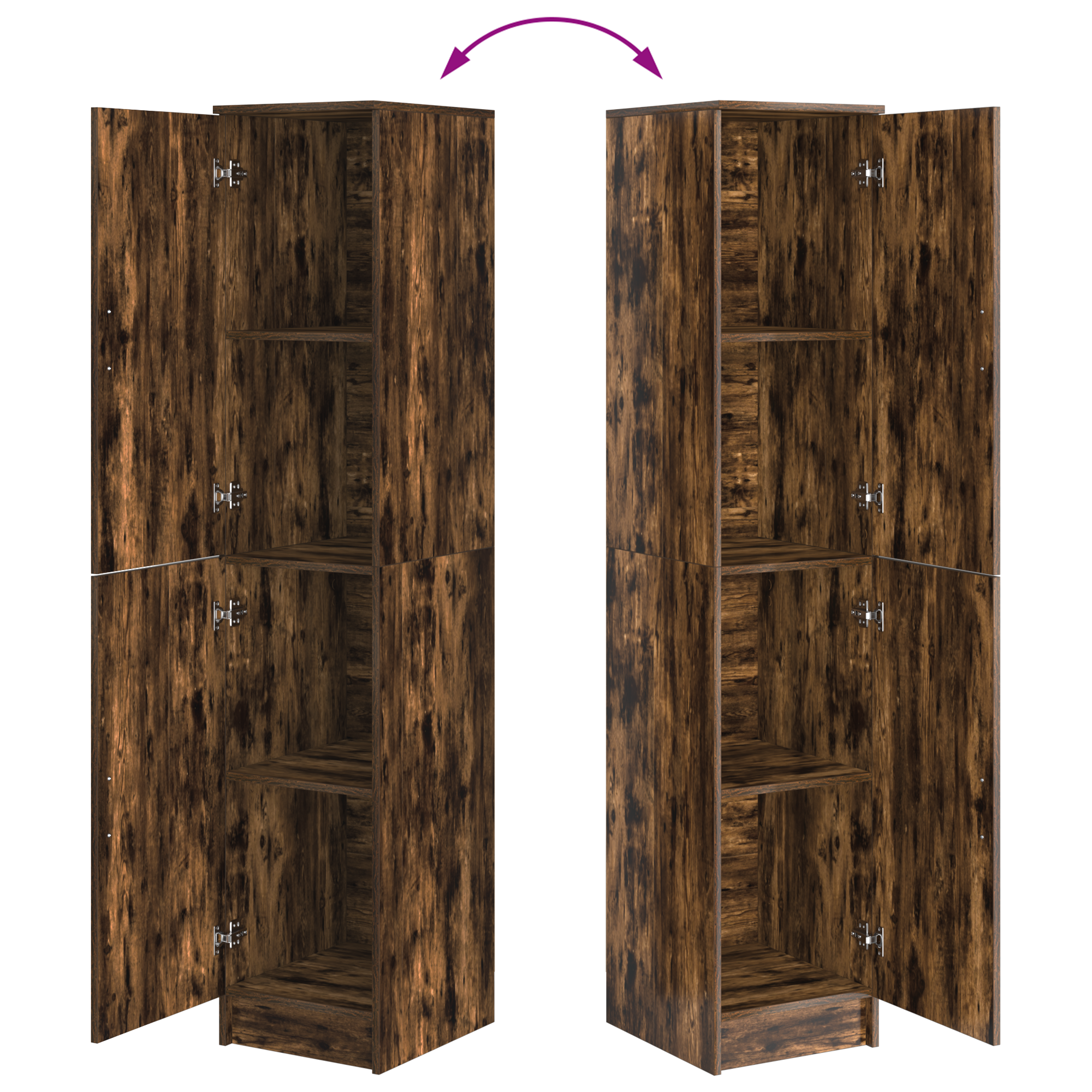 Buffet Cabinet Smoked oak Engineered wood Large Buffet Cabinet - Image 8