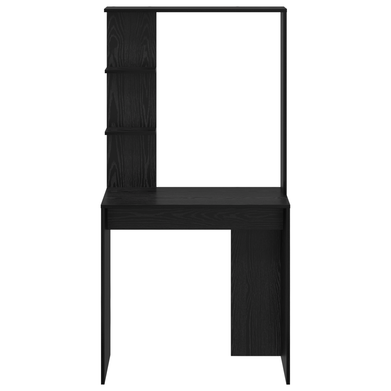 Black Oak Computer Desk Black oak Solid wood, MDF Compact - Image 4