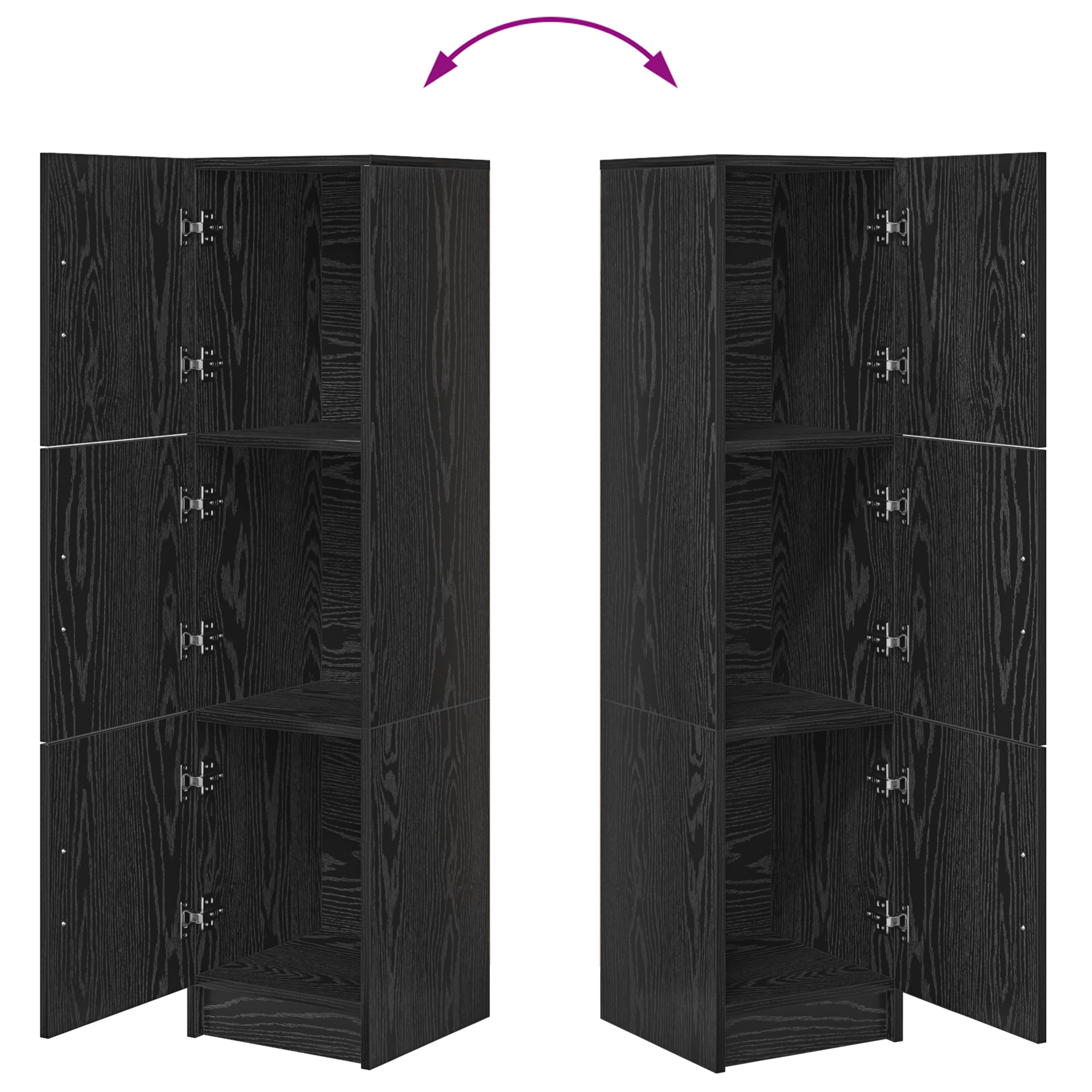 Black Oak Sideboard Black Oak MDF and Wood Veneer Medium - Image 10