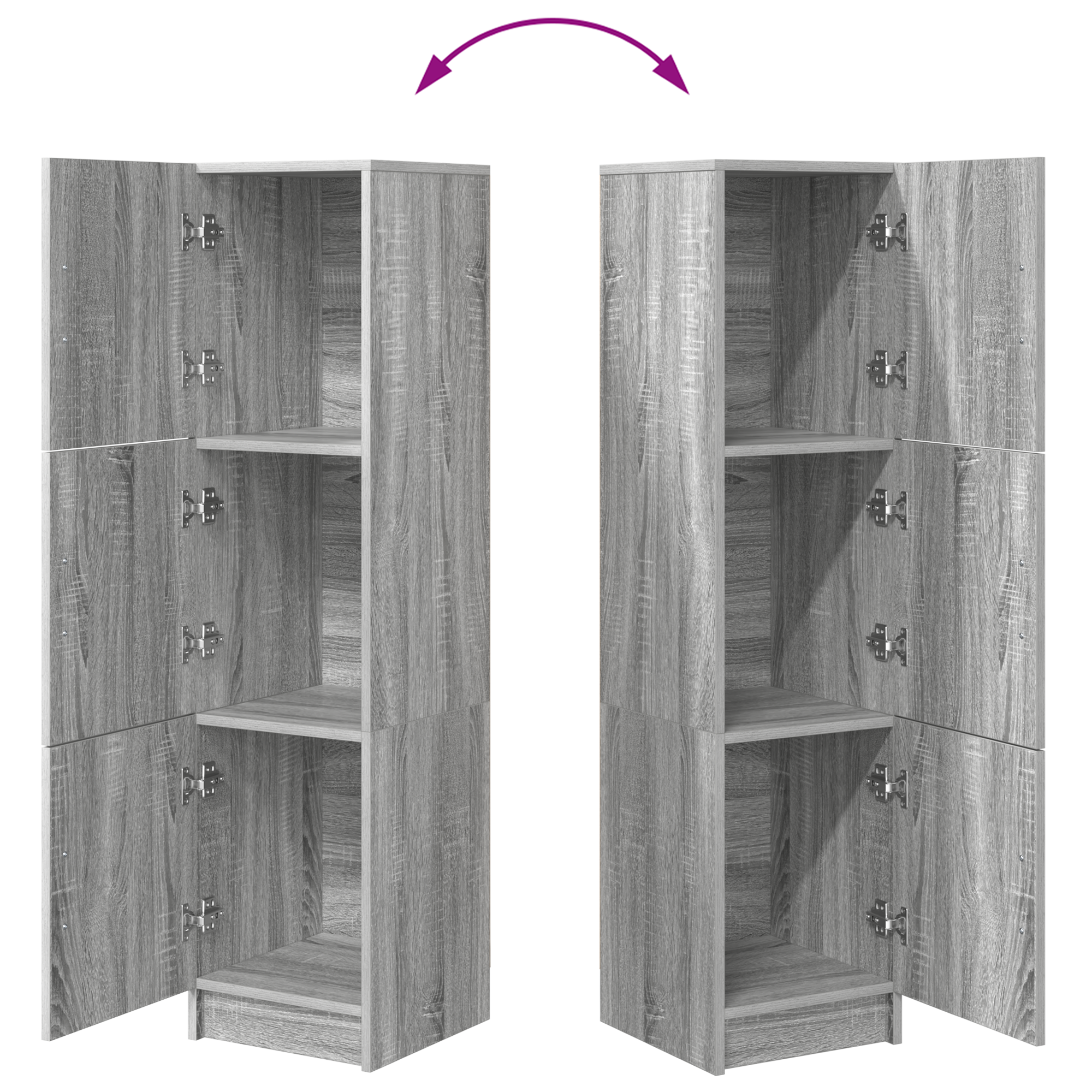 Grey Sideboard Grey sonoma Engineered wood Standard - Image 10