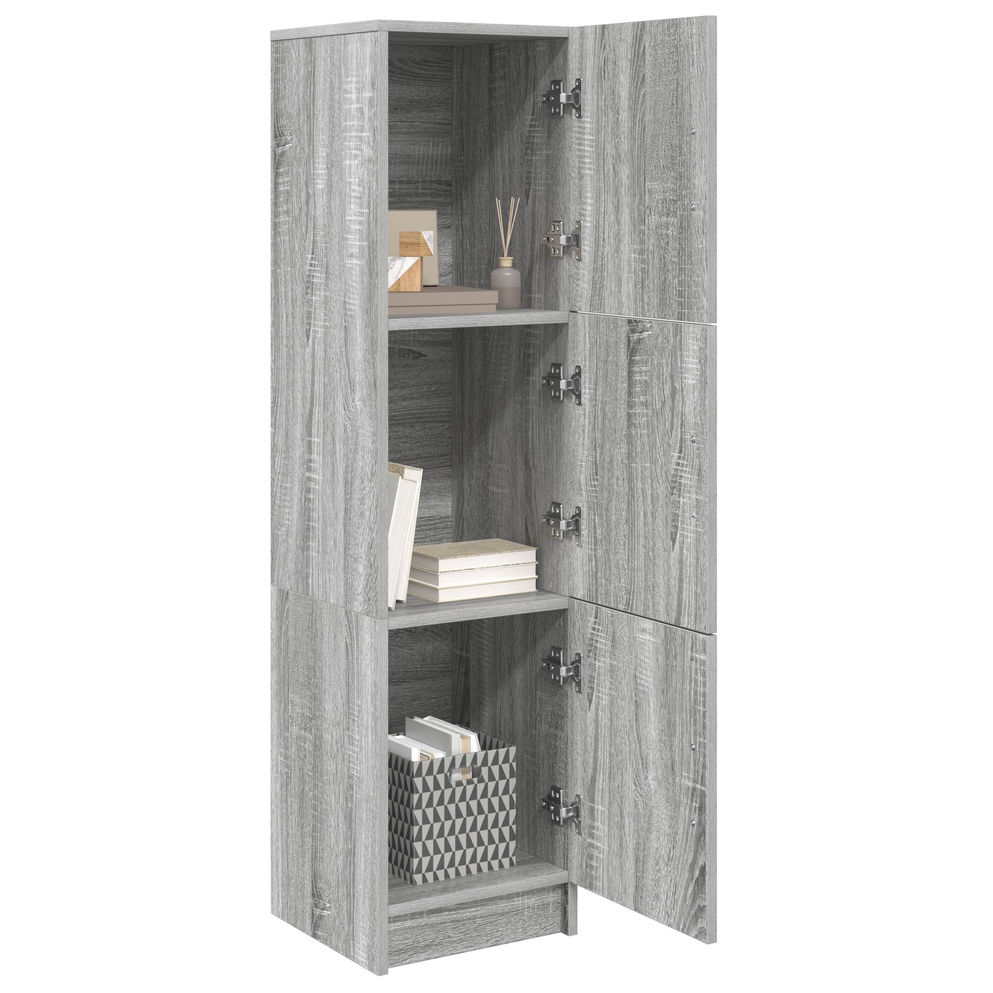 Thumbnail - vidaXL Highboard Grau Sonoma 31,5 x 32 x 124 cm Holzwerkstoff