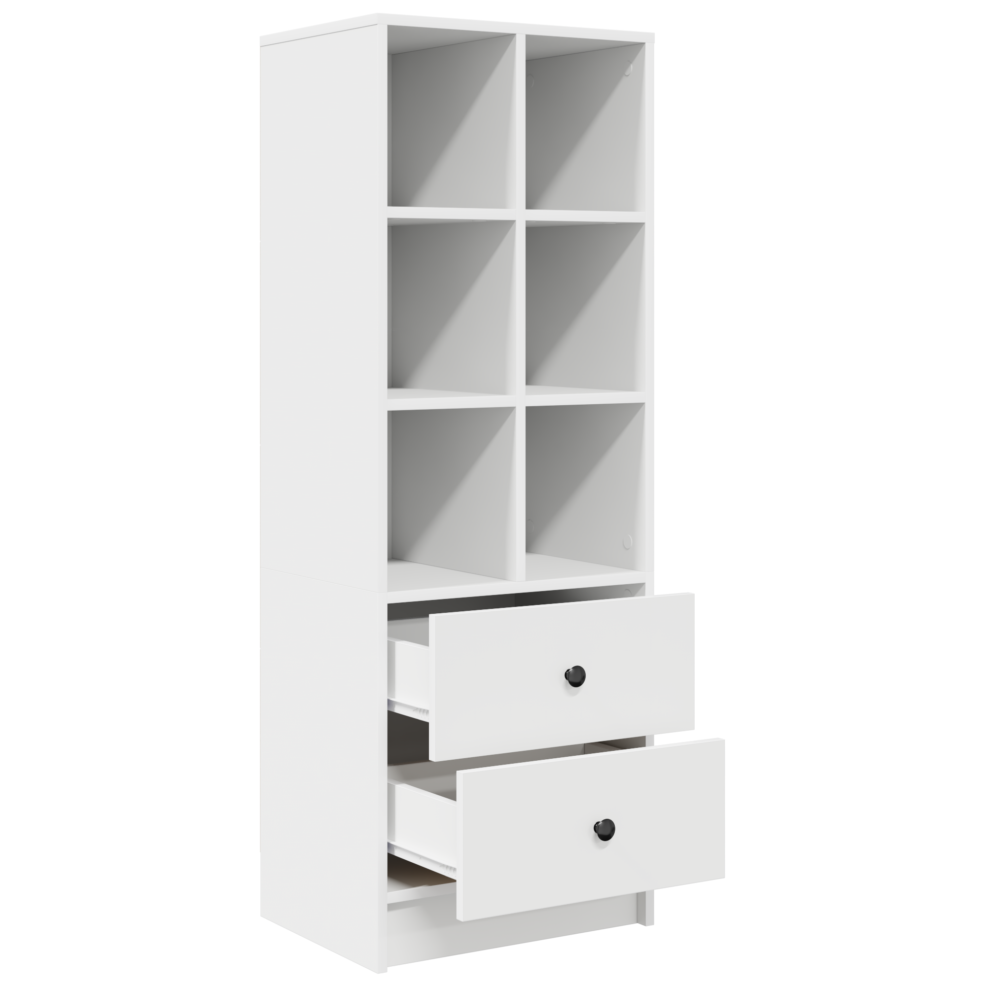 White Shelving Unit White MDF Standard White Shelving Unit - Image 4