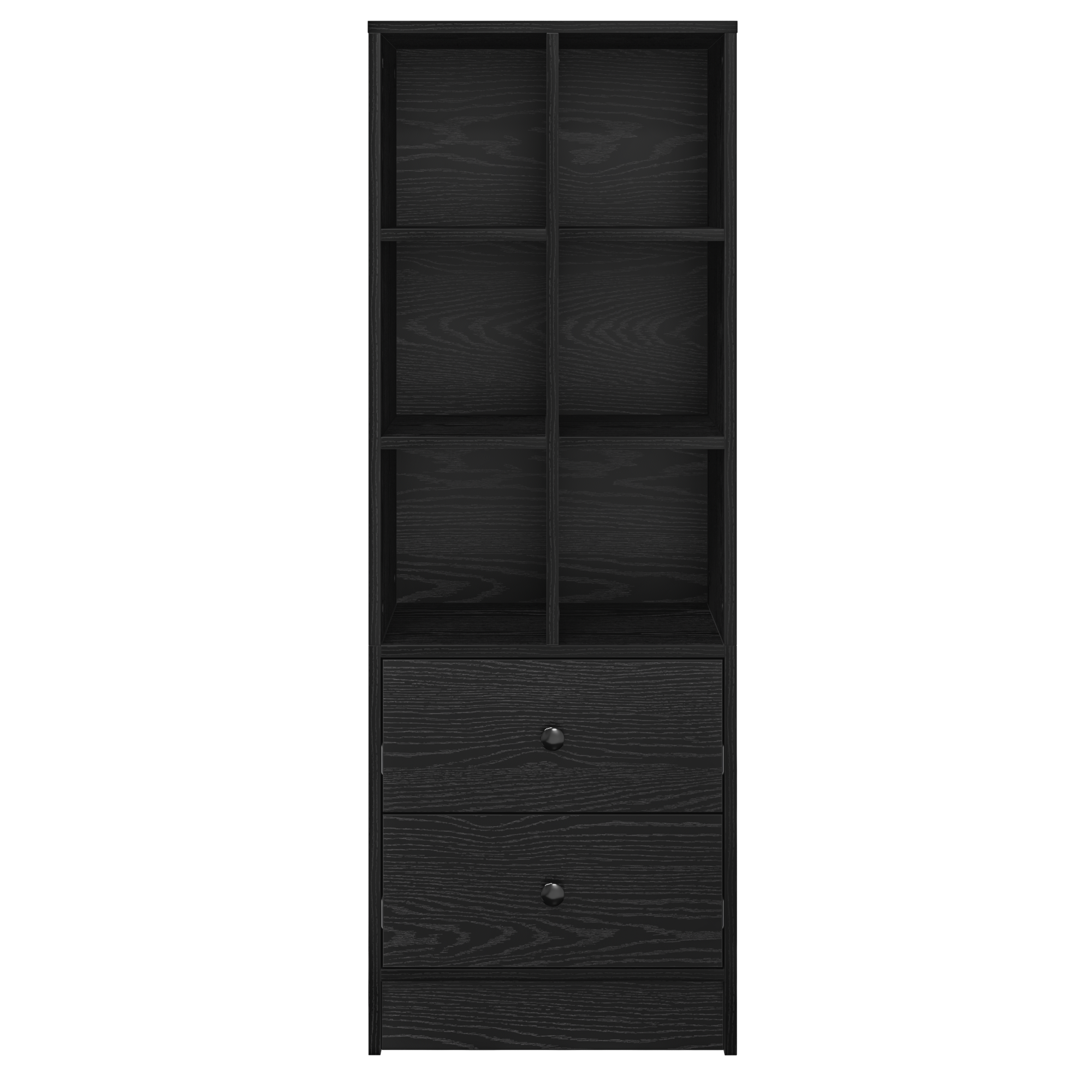 Black Oak Shelving Unit Black oak Engineered wood Large - Image 5