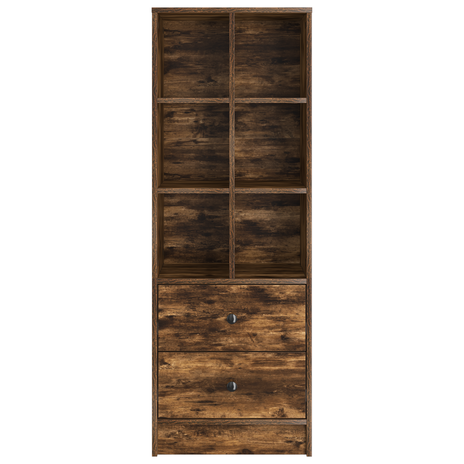 Smoked Oak Shelving Unit Smoked Oak Engineered Wood Medium - Image 5