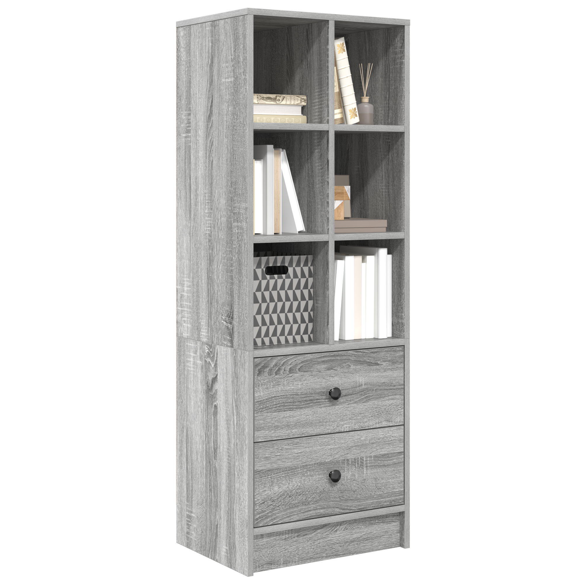 Grey Shelving Unit Grey sonoma Particle board Medium Storage - Image 3