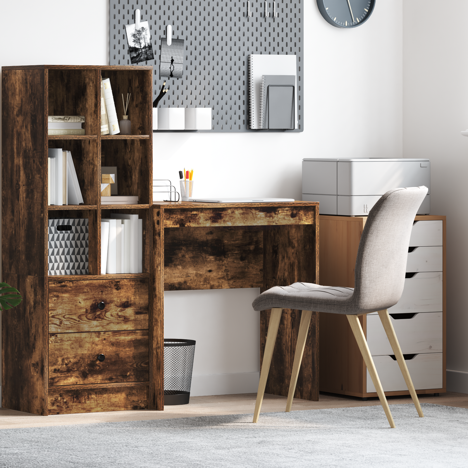 Smoked Oak Writing Desk Smoked Oak MDF 70 x 40 x 76 cm Durable