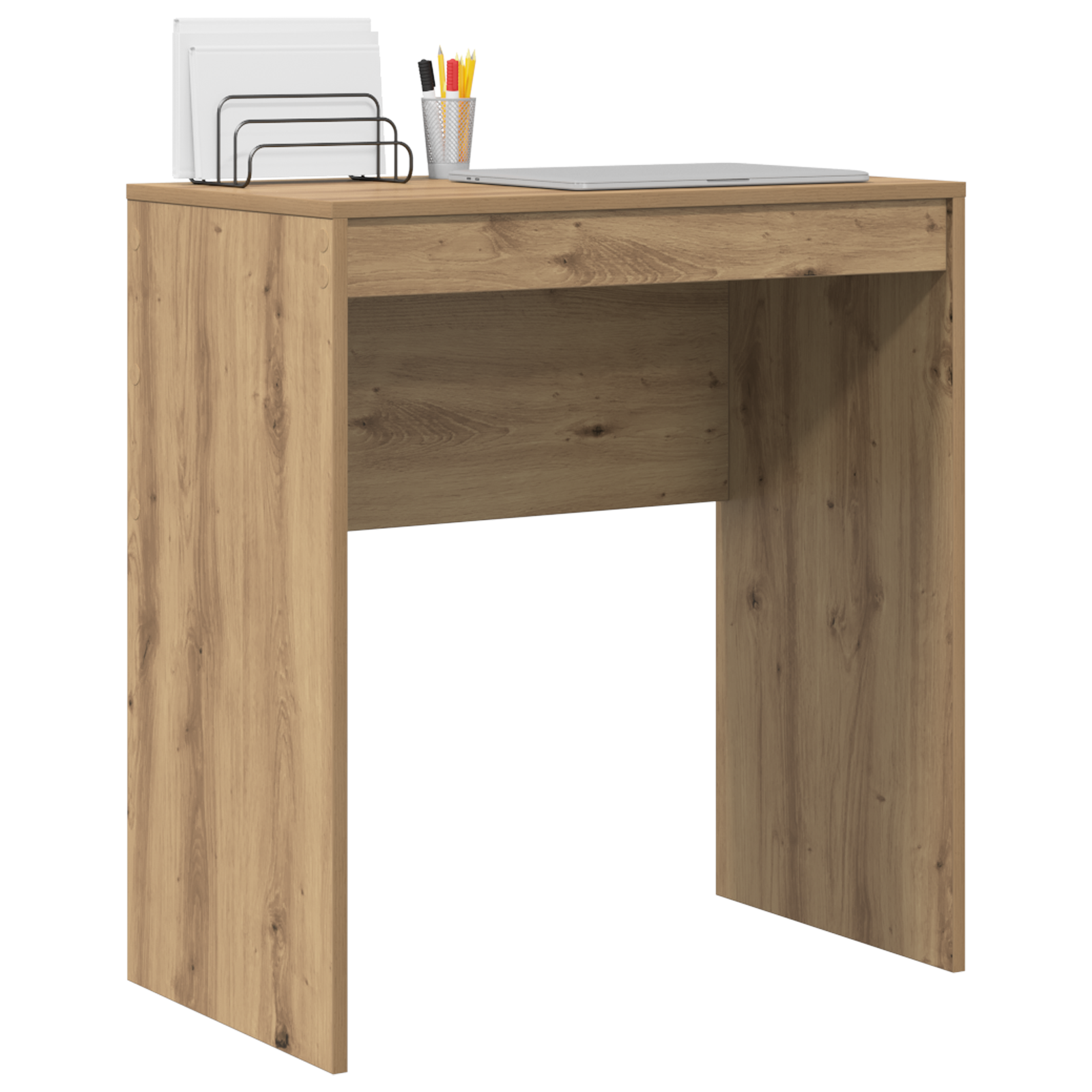 Writing Desk Artisan Oak Engineered Wood Medium Durable - Image 3