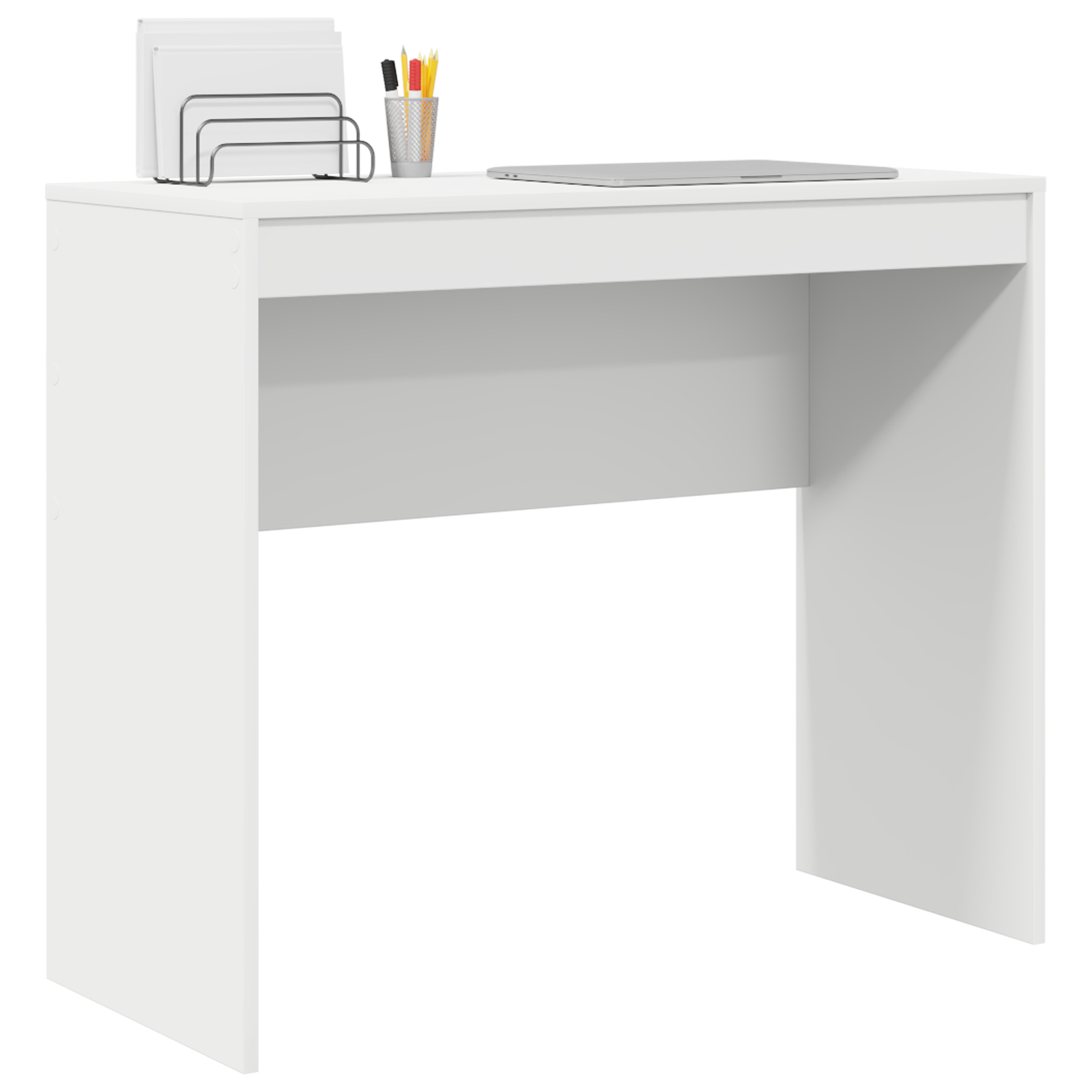 Writing Desk White Engineered Wood Medium Minimalistic - Image 3