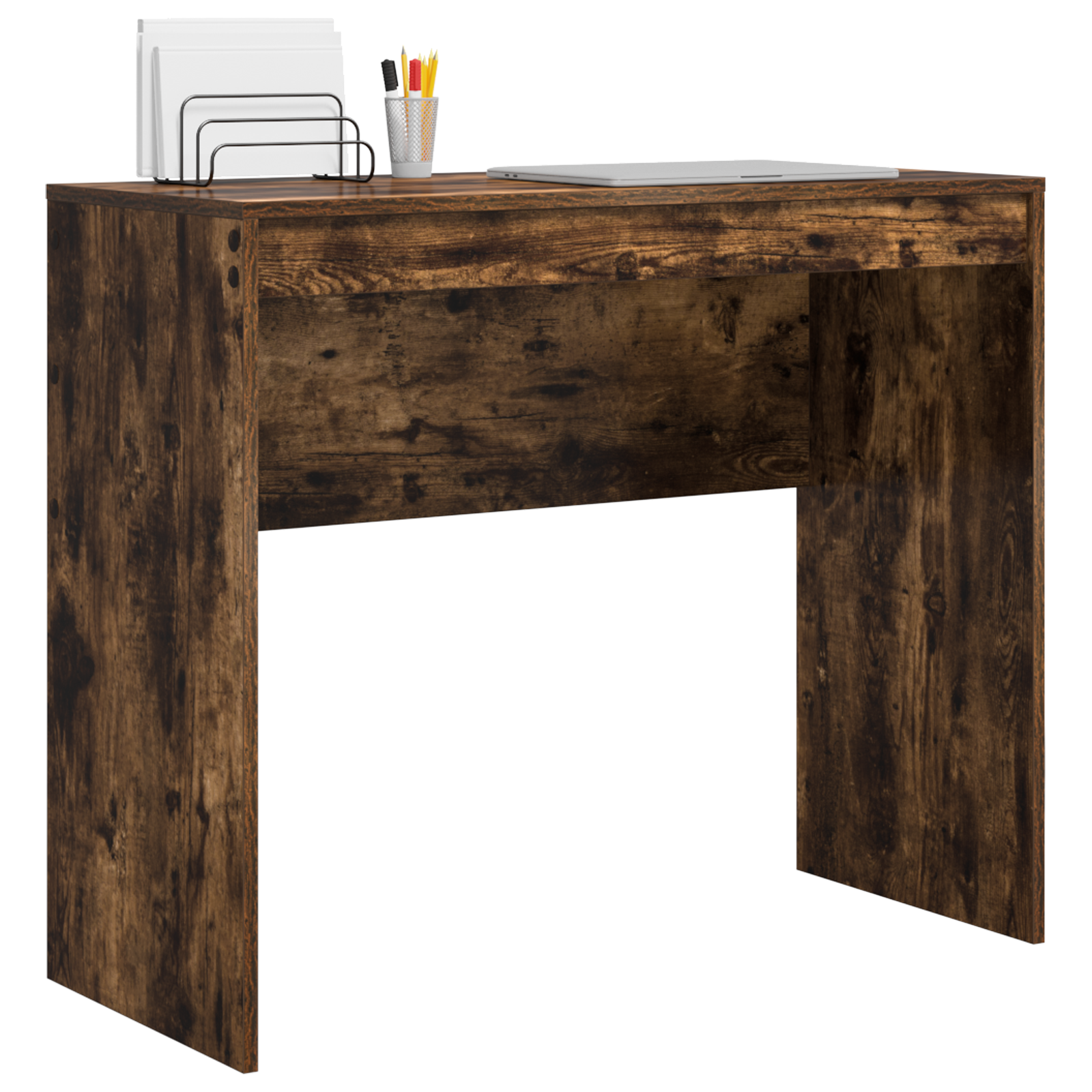 Writing Desk Smoked Oak Engineered Wood 90 x 40 x 76 cm - Image 3
