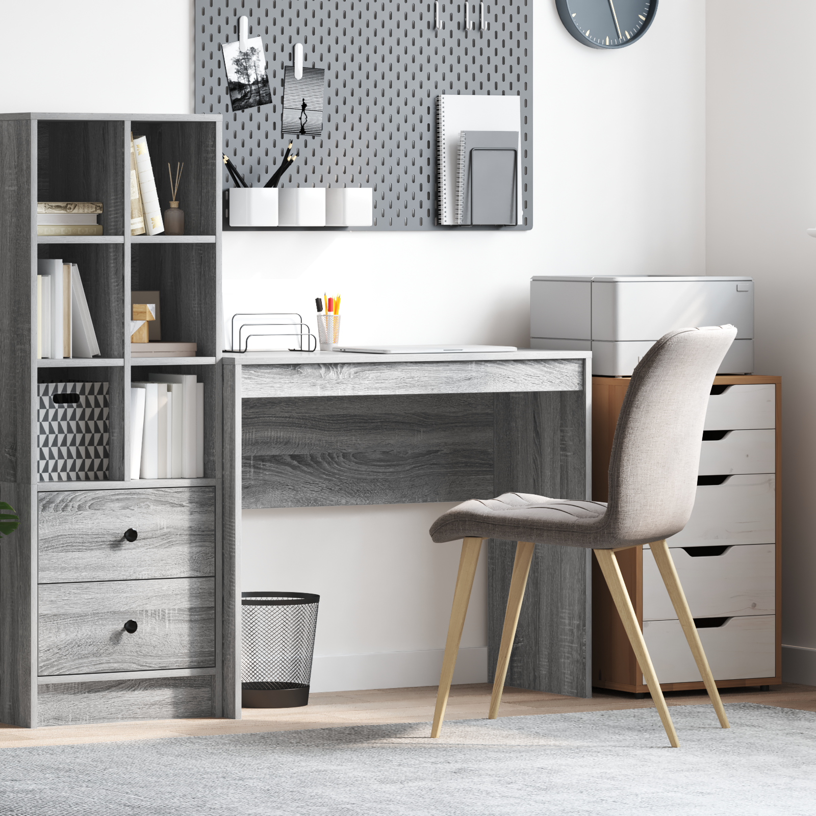 Writing Desk Grey Sonoma Engineered wood 90 x 40 x 76 cm