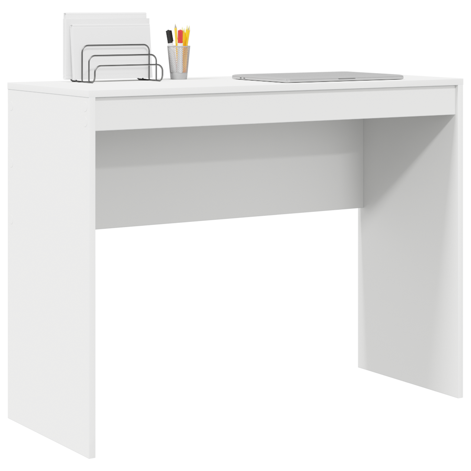 Writing Desk White Particle board Medium Simple Writing Desk - Image 3