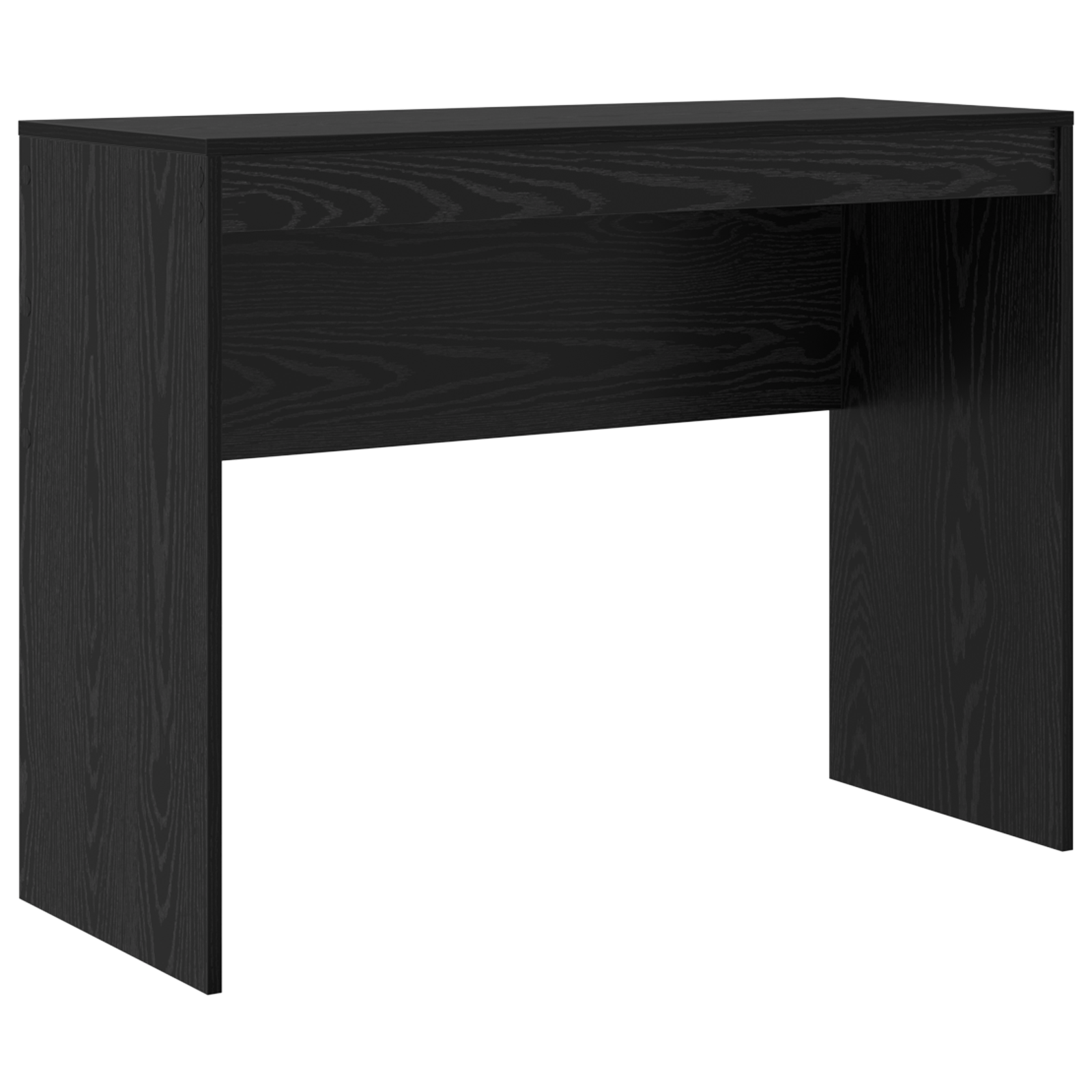Black Oak Writing Desk Black oak Engineered wood 100 x 40 x 76 cm - Image 2