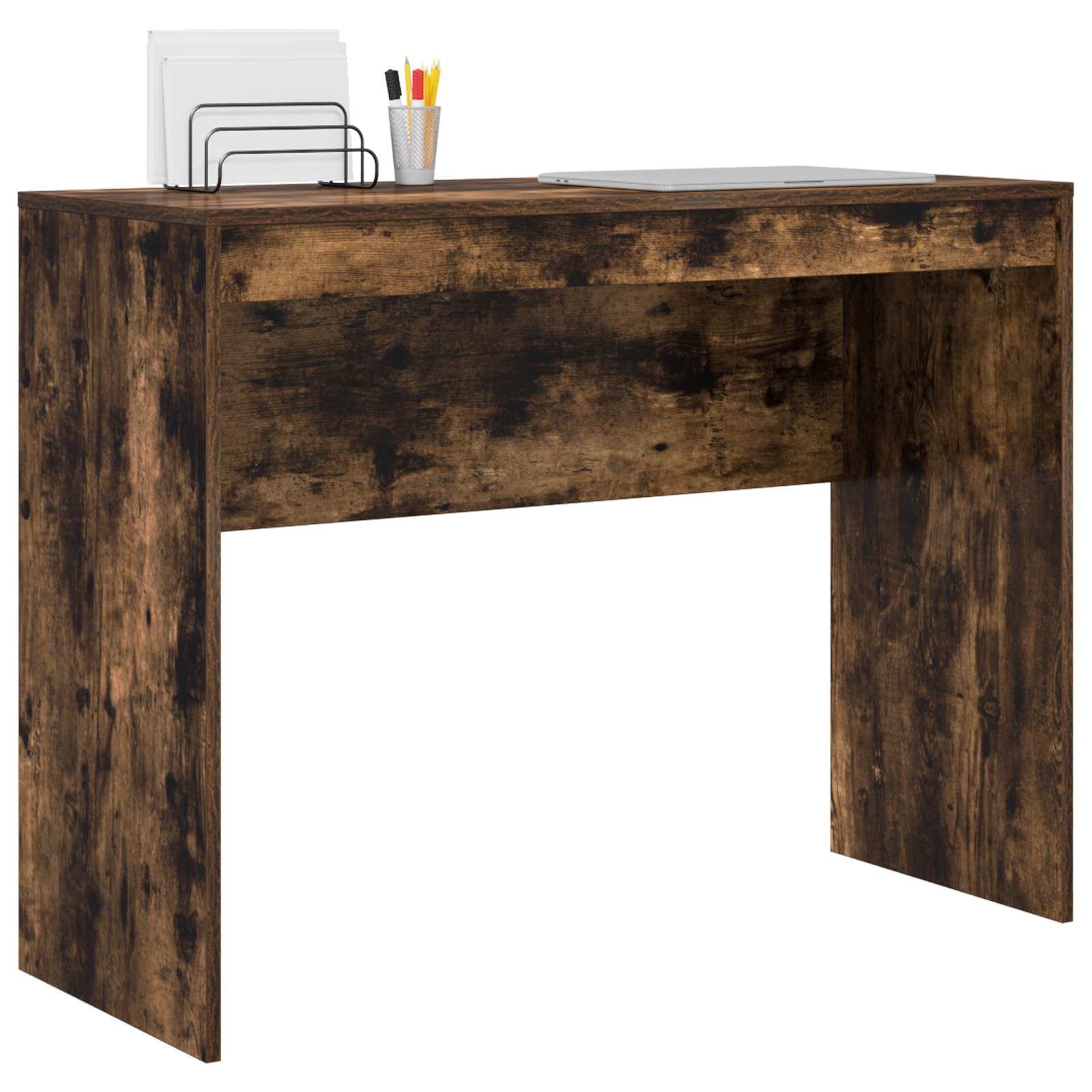 Writing Desk Smoked Oak Engineered wood 100 x 40 x 76 cm - Image 3