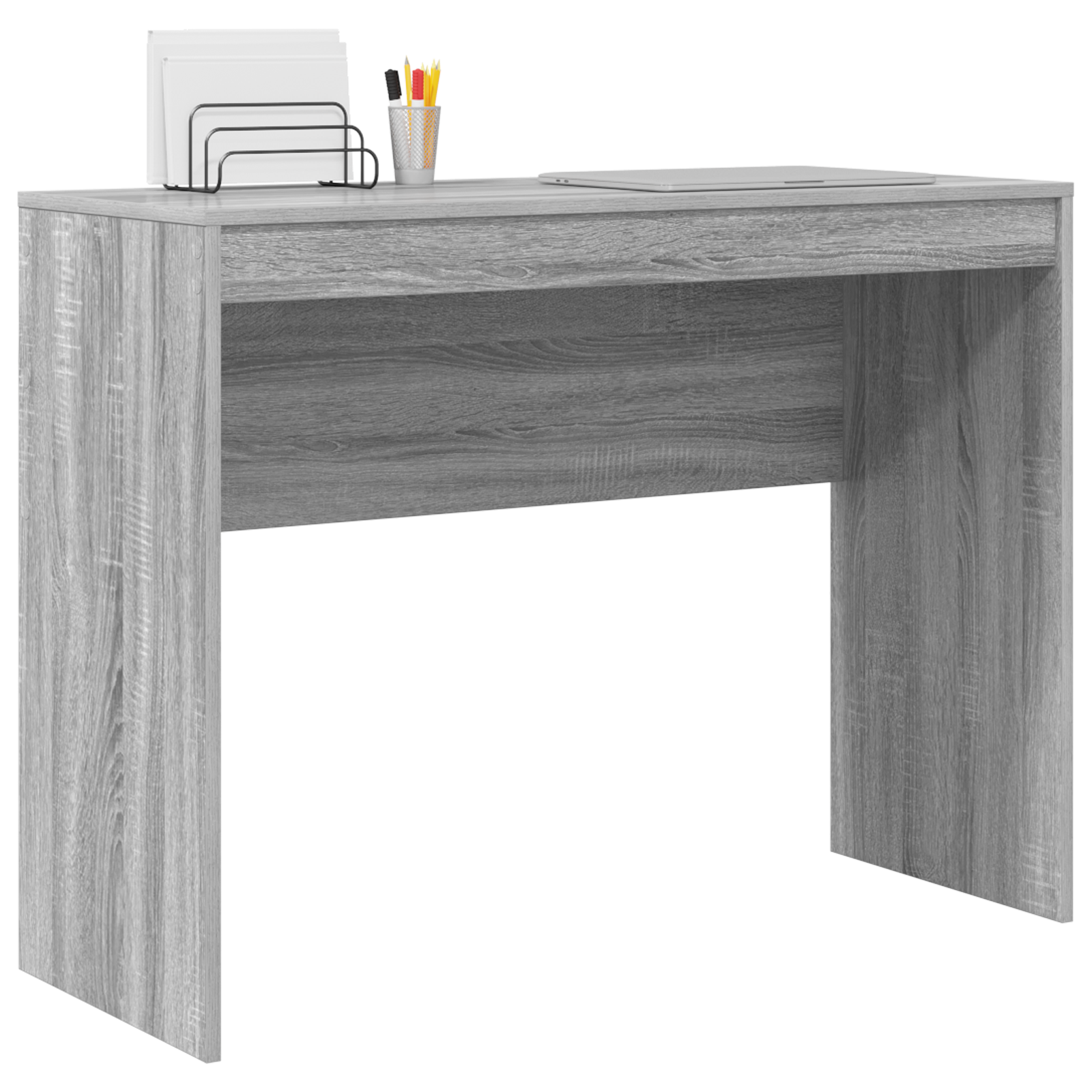Computer Desk Grey sonoma MDF 100 x 40 x 76 cm Simple - Image 3