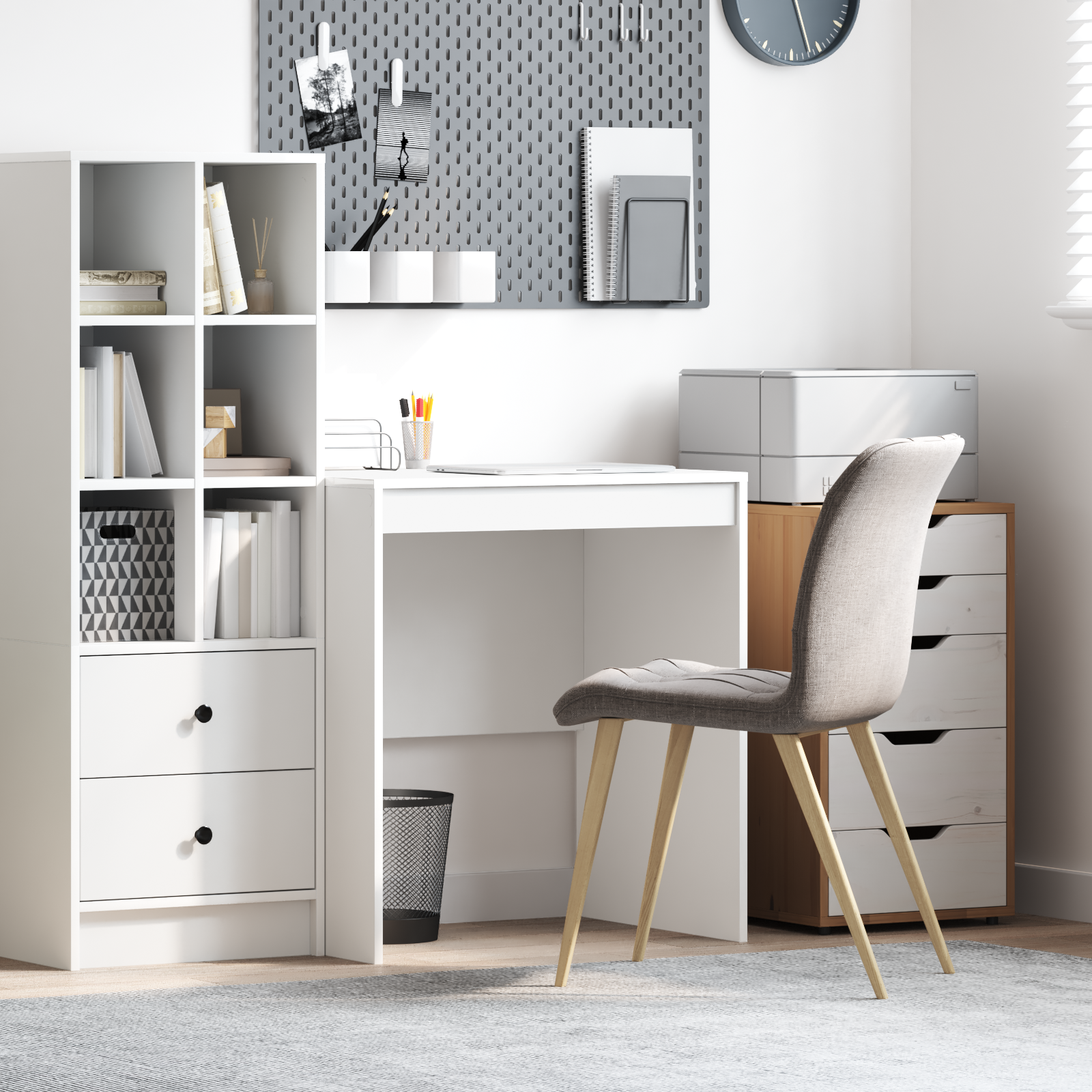 Writing Desk White Engineered Wood 70 x 50 x 76 cm Writing Desk