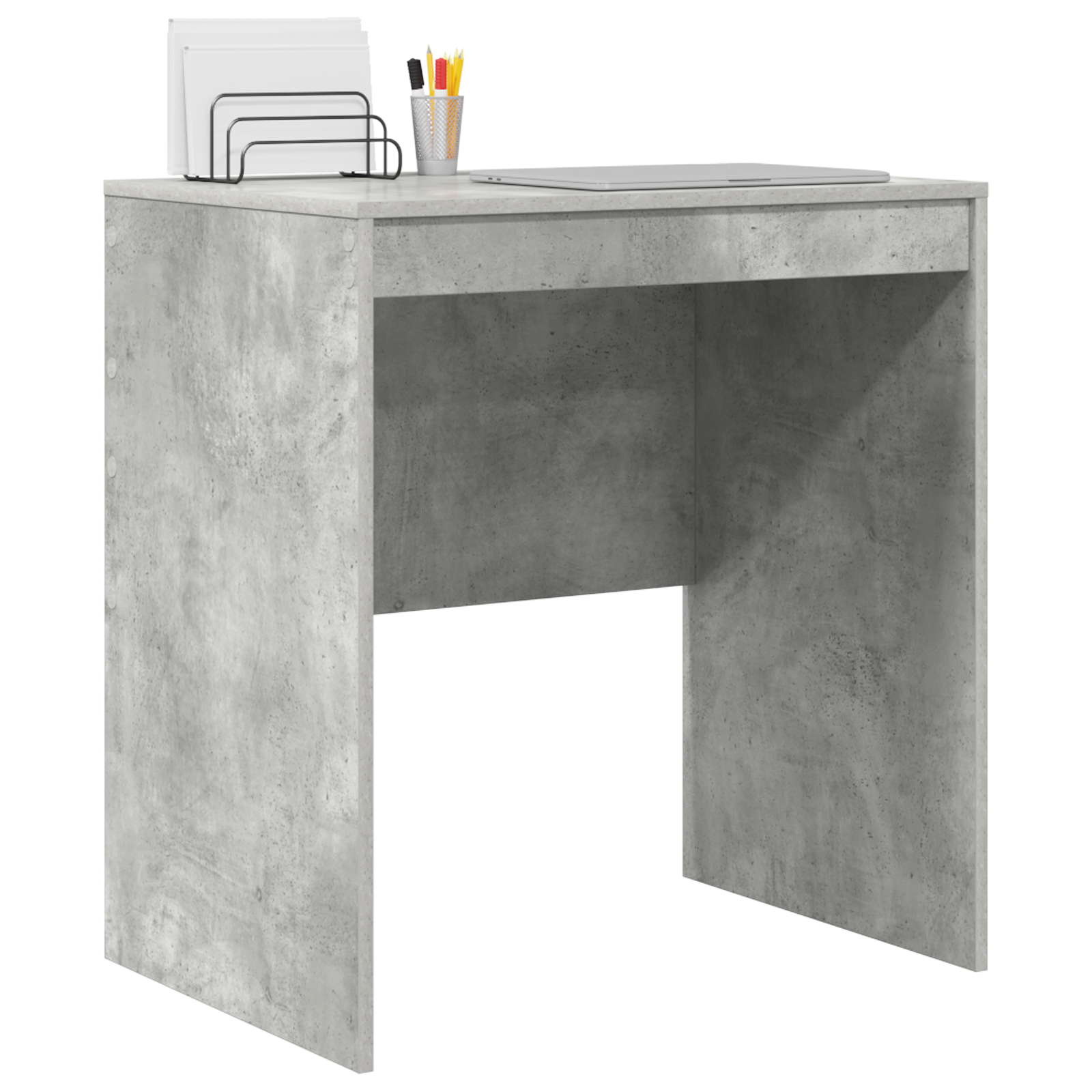 Writing Desk Concrete grey MDF with concrete look 70 x 50 x 76 cm - Image 3