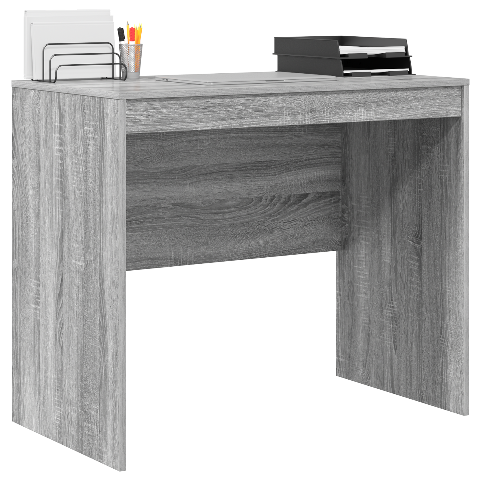Grey Writing Desk Grey sonoma Engineered wood 90 x 50 x 76 cm - Image 3