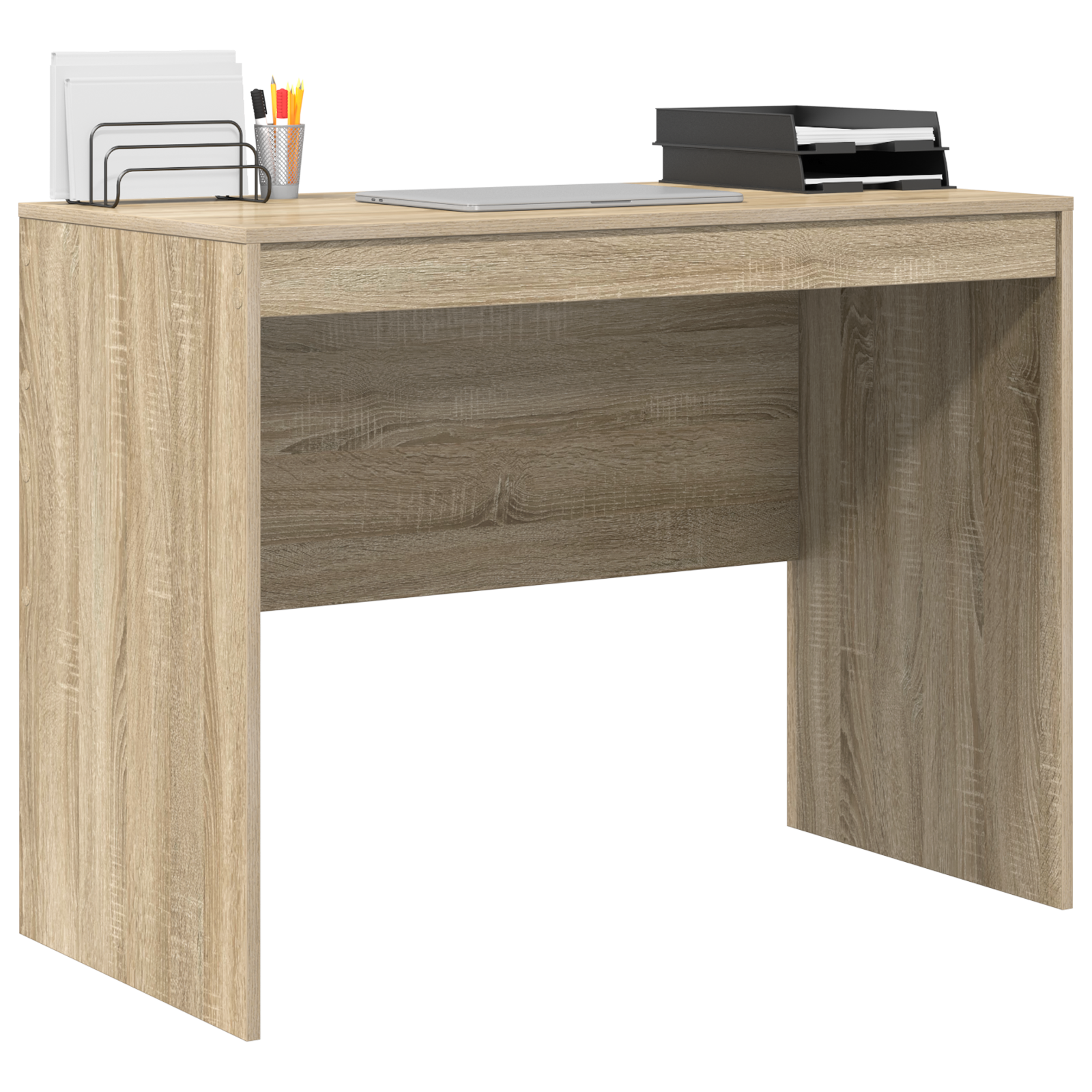 Writing Desk Sonoma oak MDF with Sonoma oak veneer 100 x 50 x 76 cm - Image 3