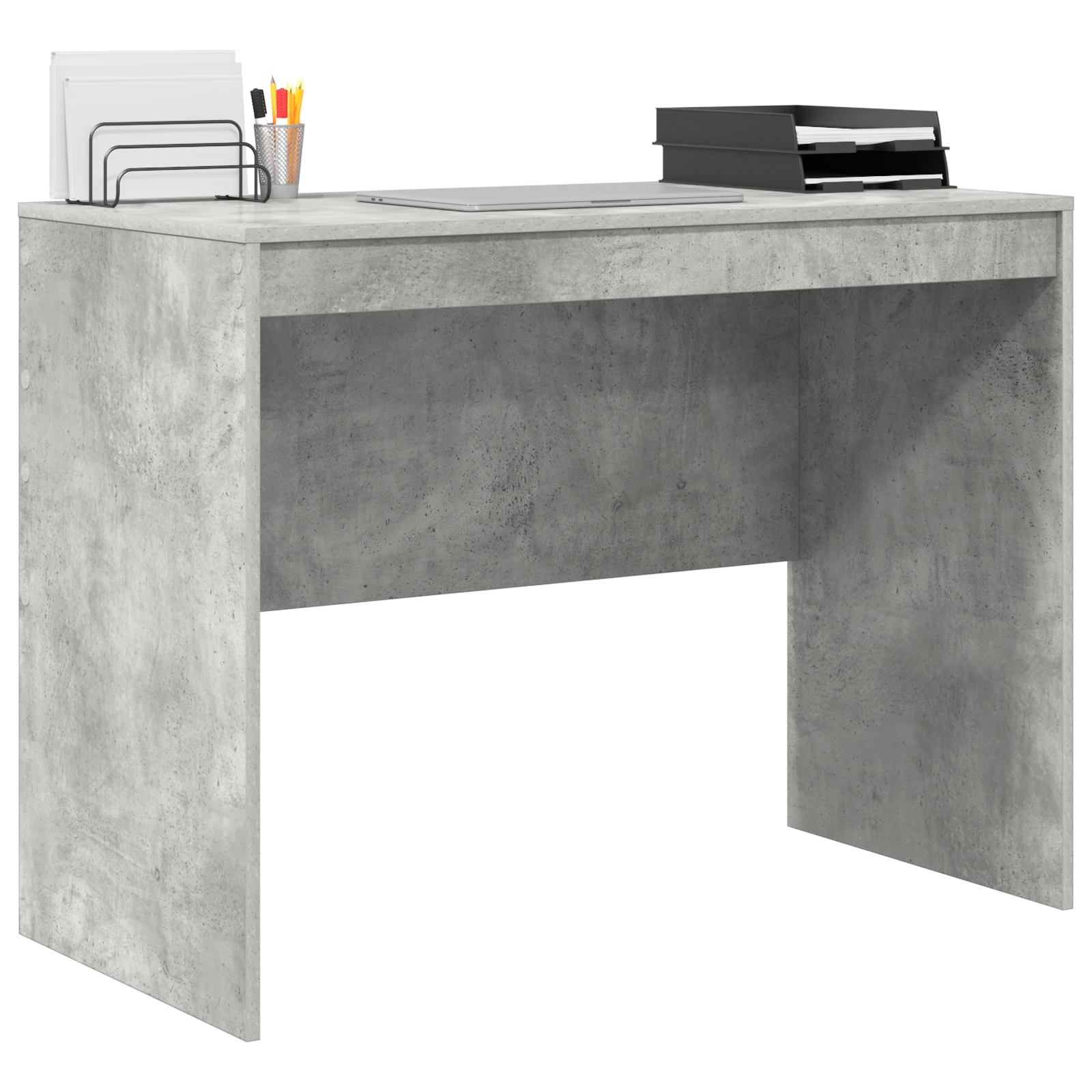 Writing Desk Concrete grey MDF 100 x 50 x 76 cm Writing Desk - Image 3