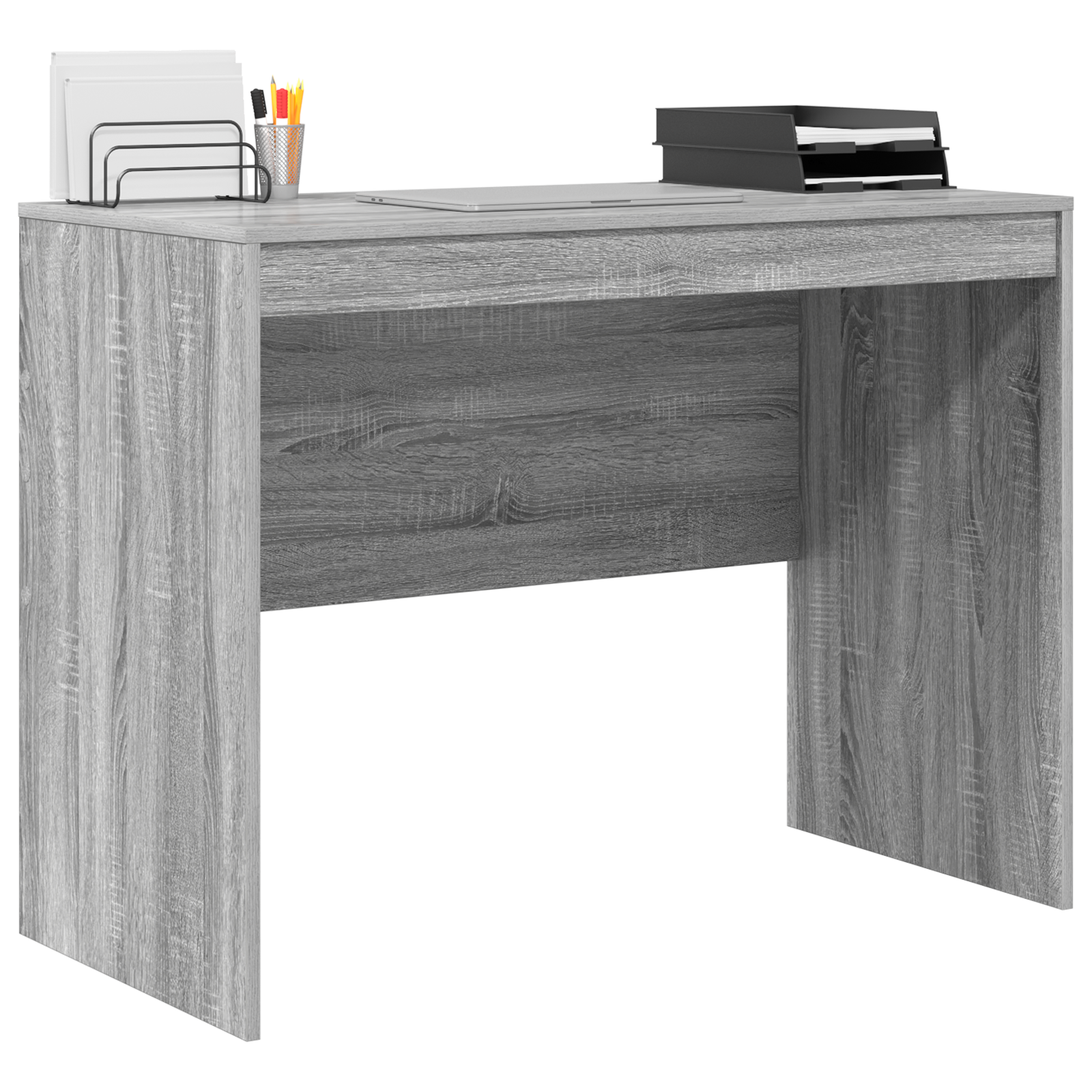 Writing Desk Grey sonoma MDF, Veneer 100 x 50 x 76 cm Durable - Image 3