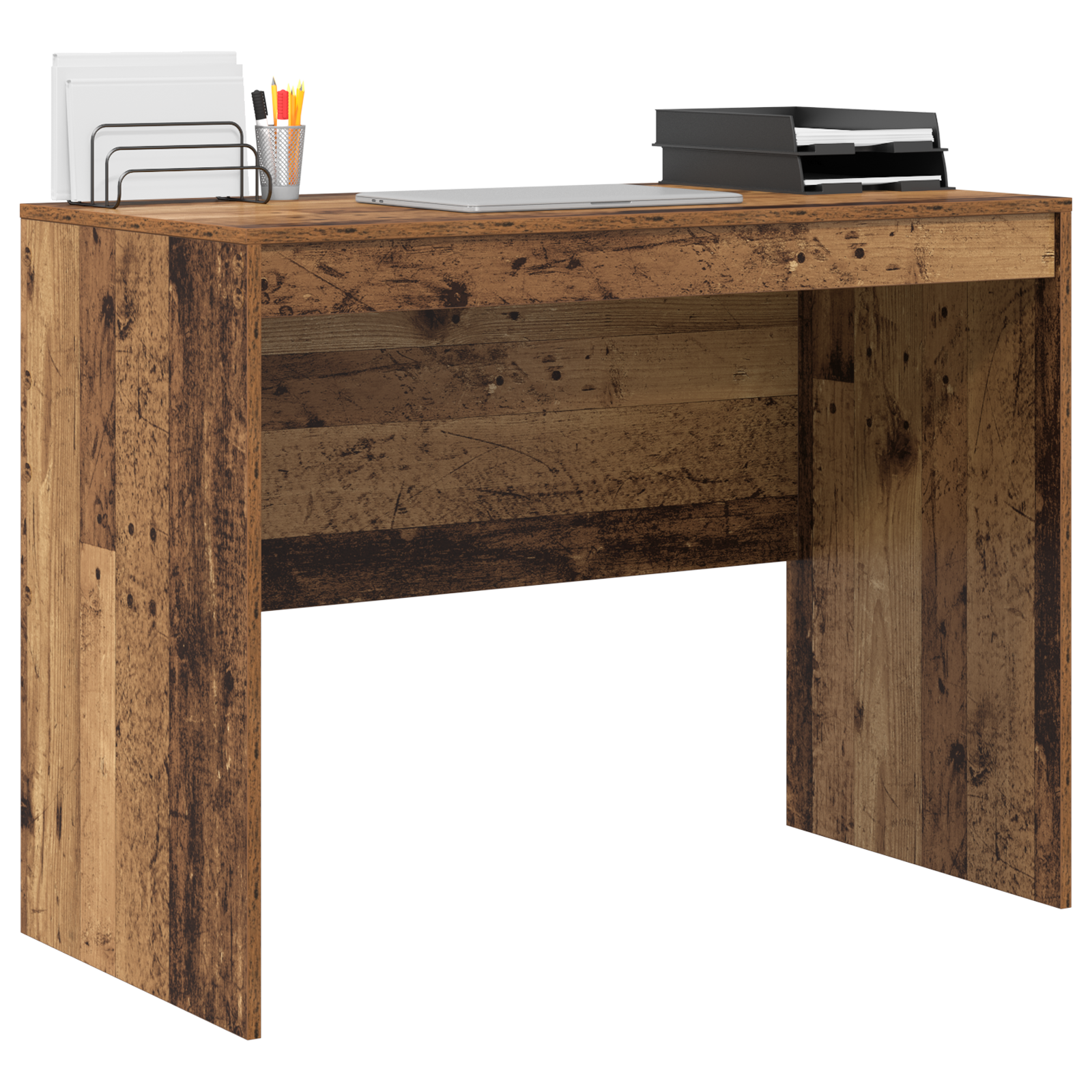Rustic Writing Desk Old wood Solid Wood 100 x 50 x 76 cm - Image 3