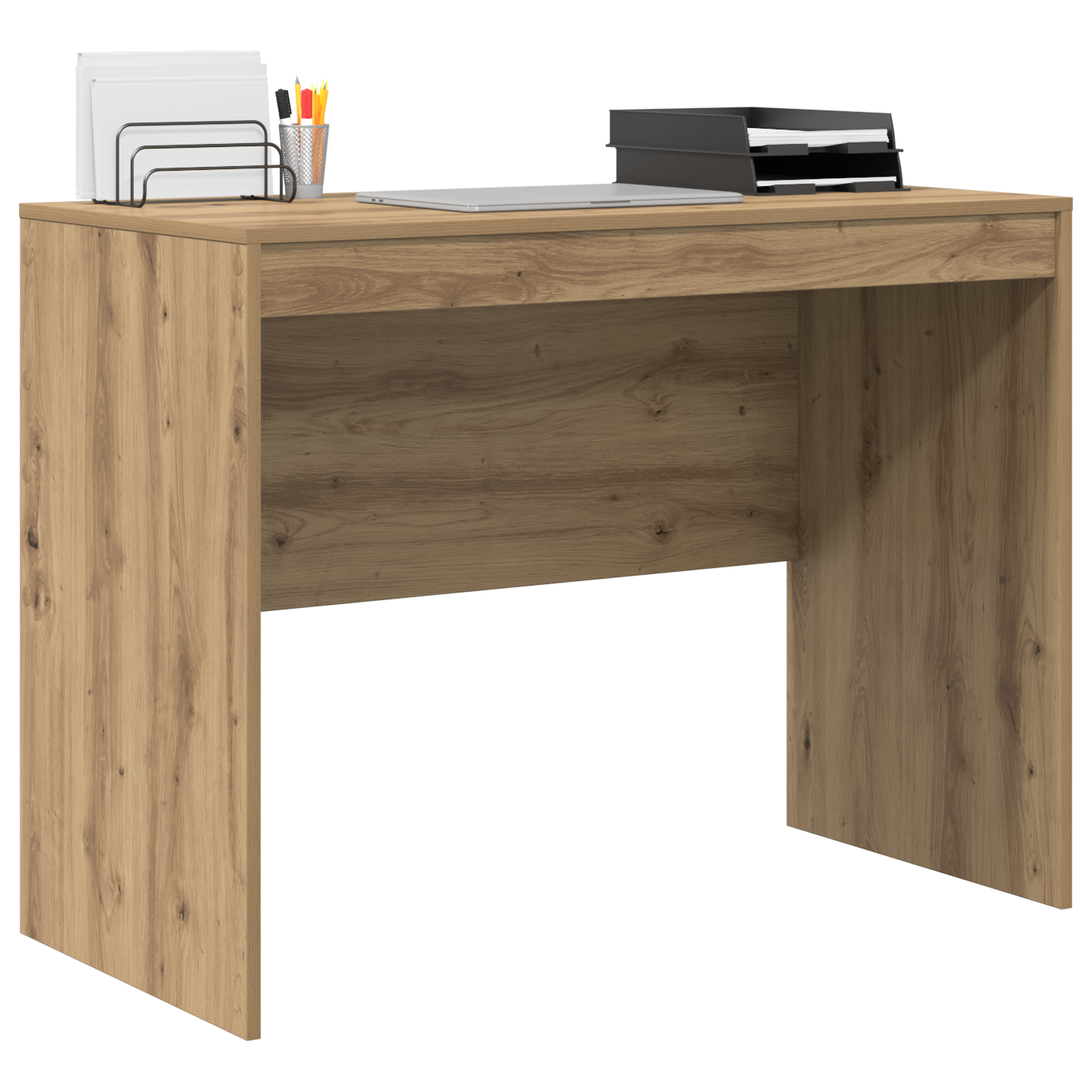 Writing Desk Artisan oak MDF 100 x 50 x 76 cm Simple - Image 3